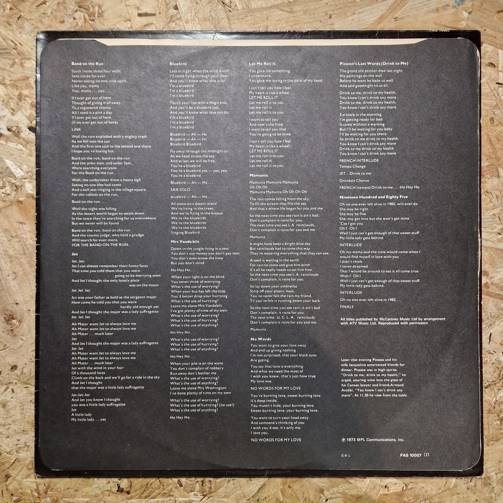 Paul McCartney & Wings – Band On The Run
