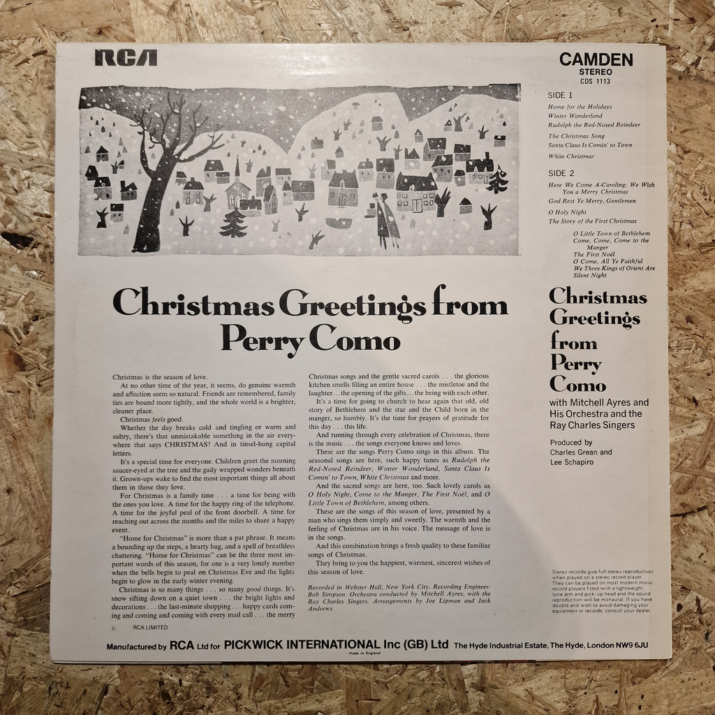 Perry Como – Christmas Greetings From Perry Como