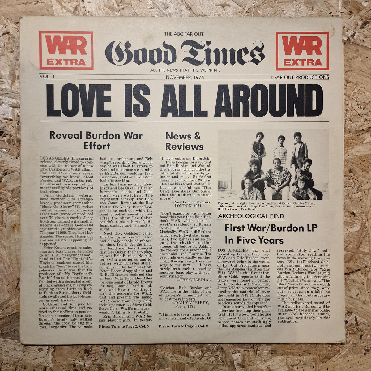 War Featuring Eric Burdon – Love Is All Around