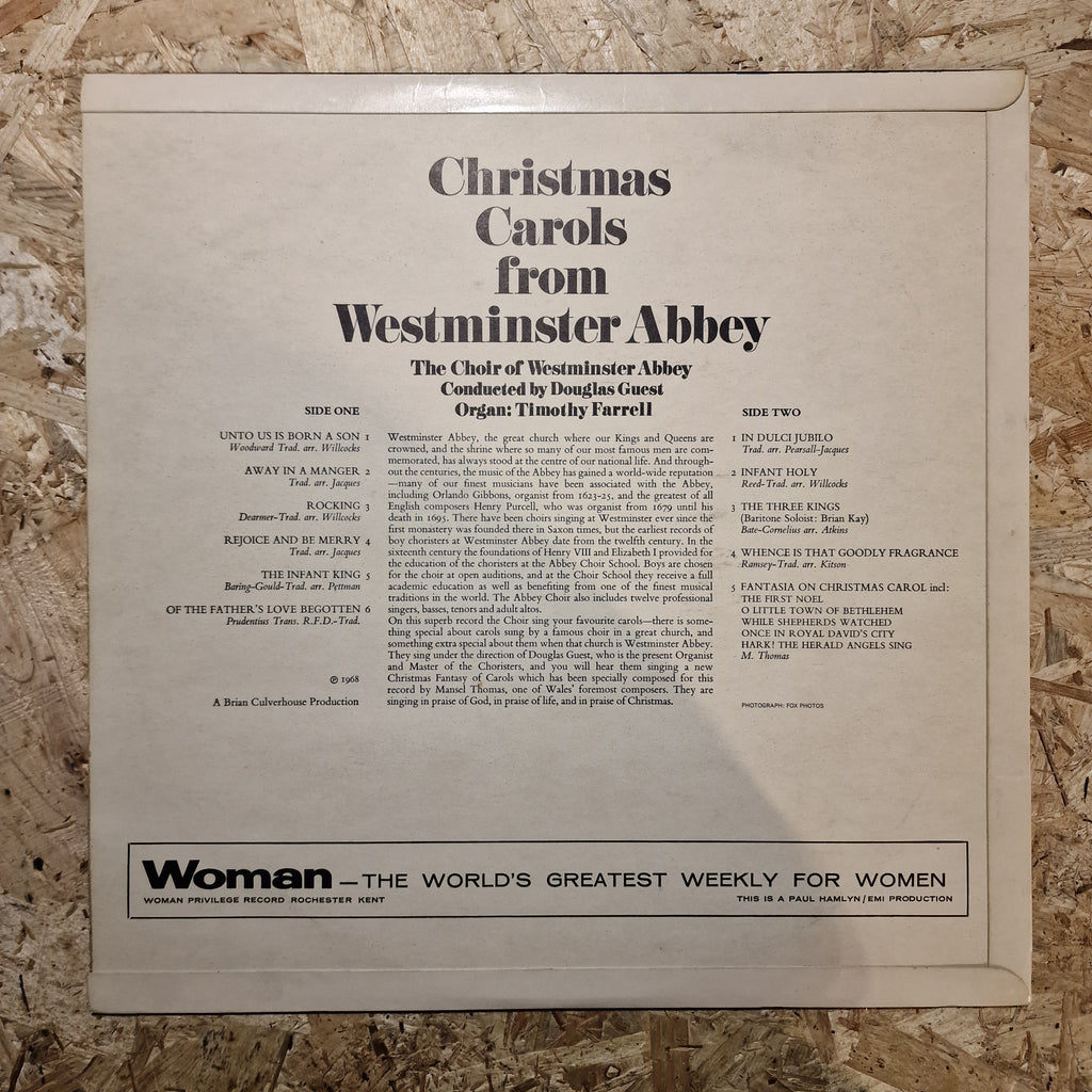 The Choir Of Westminster Abbey Conducted By Douglas Guest – Christmas Carols From Westminster Abbey