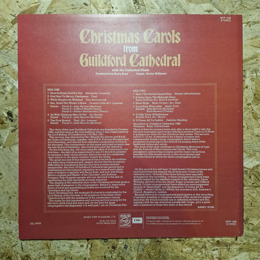 The Guildford Cathedral Choir – Christmas Carols From Guildford Cathedral