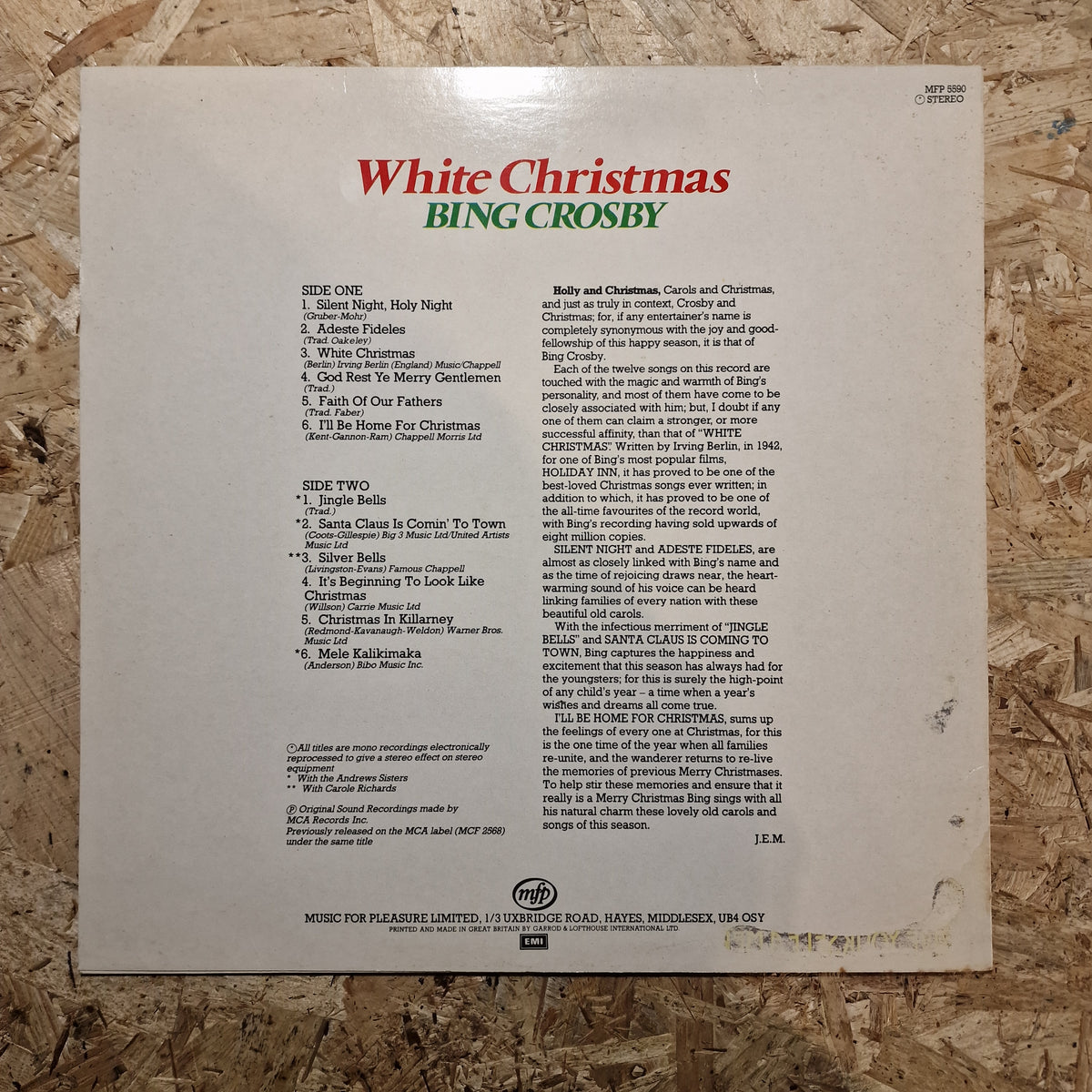 Bing Crosby – White Christmas (1982 Reissue)