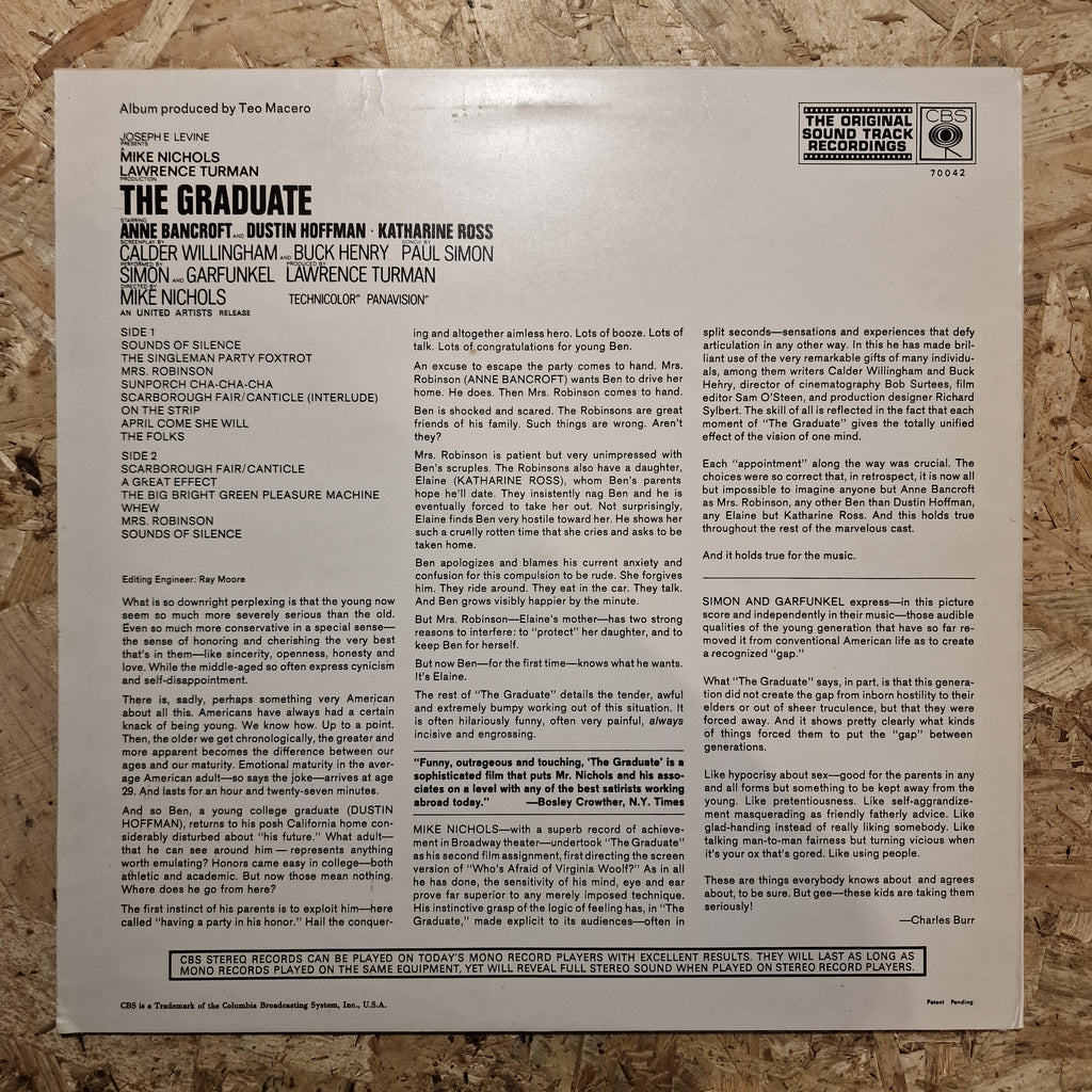 Simon & Garfunkel, Dave Grusin – The Graduate (Original Soundtrack)