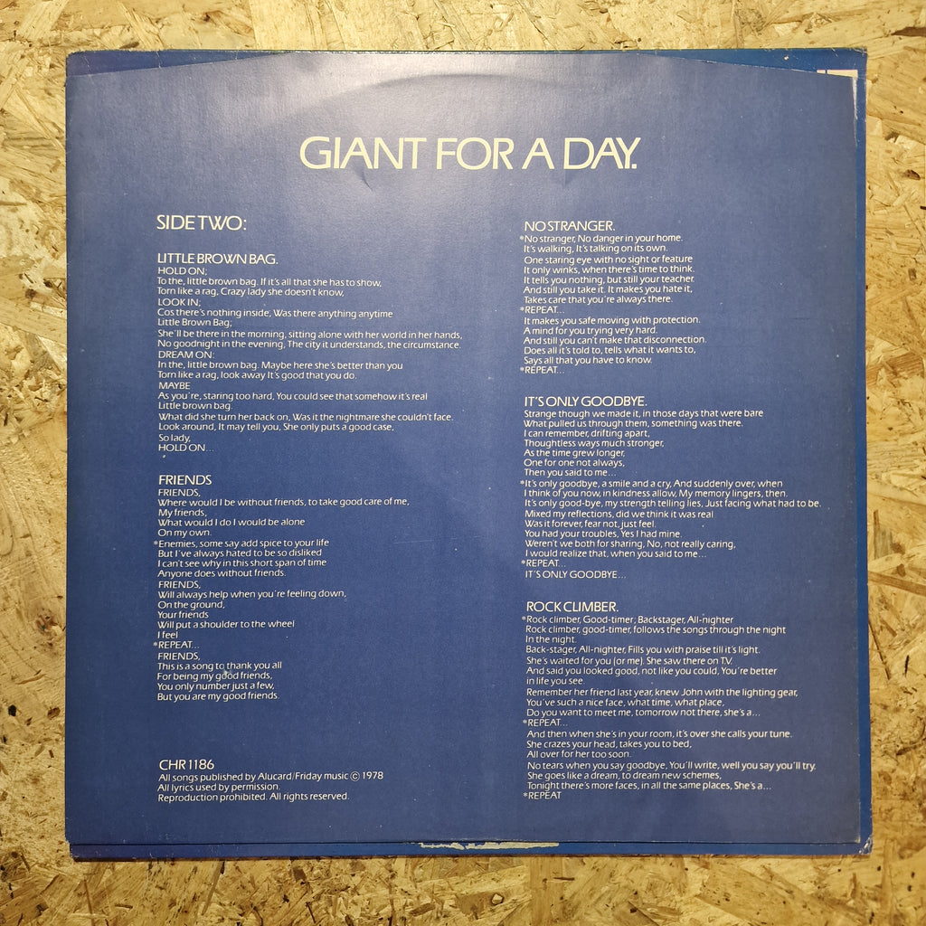 Gentle Giant – Giant For A Day