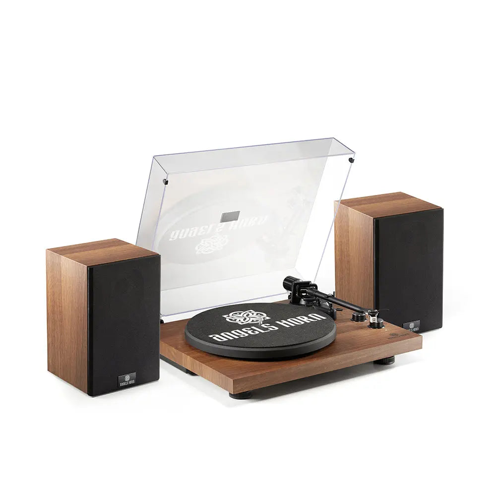 Angels Horn - Turntable + Bookshelf Speakers