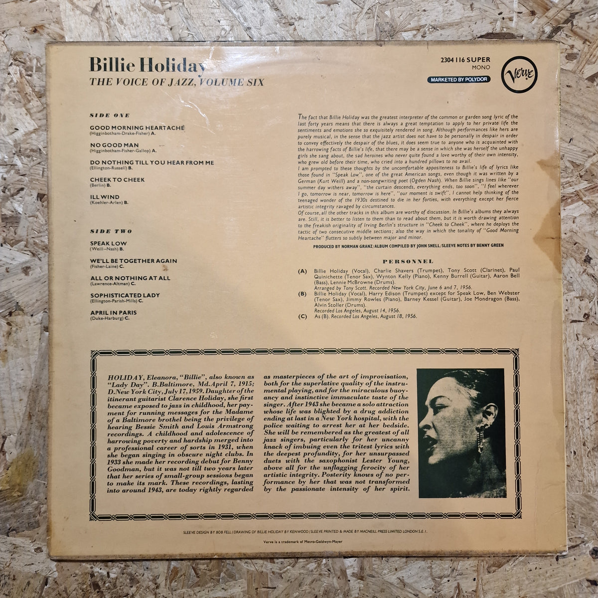 Billie Holiday – The Voice Of Jazz, Volume Six