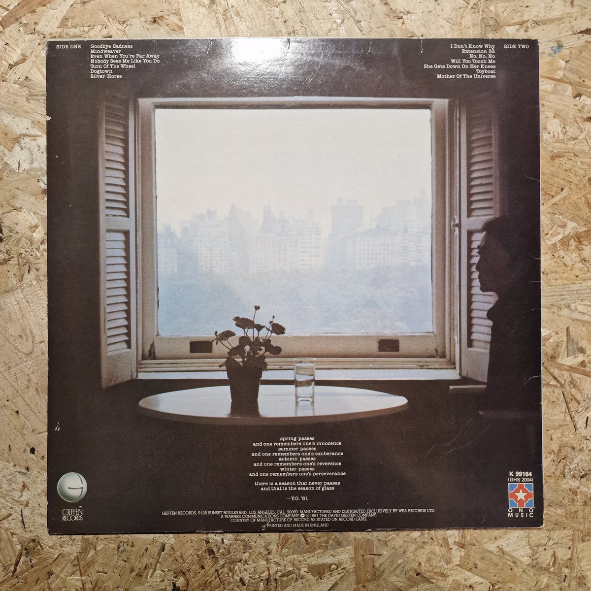 Yoko Ono – Season Of Glass