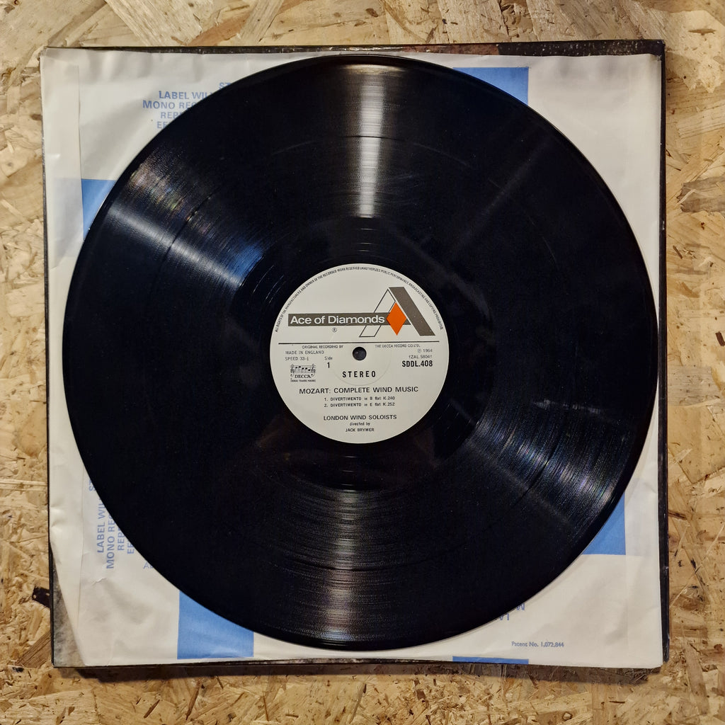 Wolfgang Amadeus Mozart, Jack Brymer, London Wind Soloists – Complete Wind Music 1973 UK Press