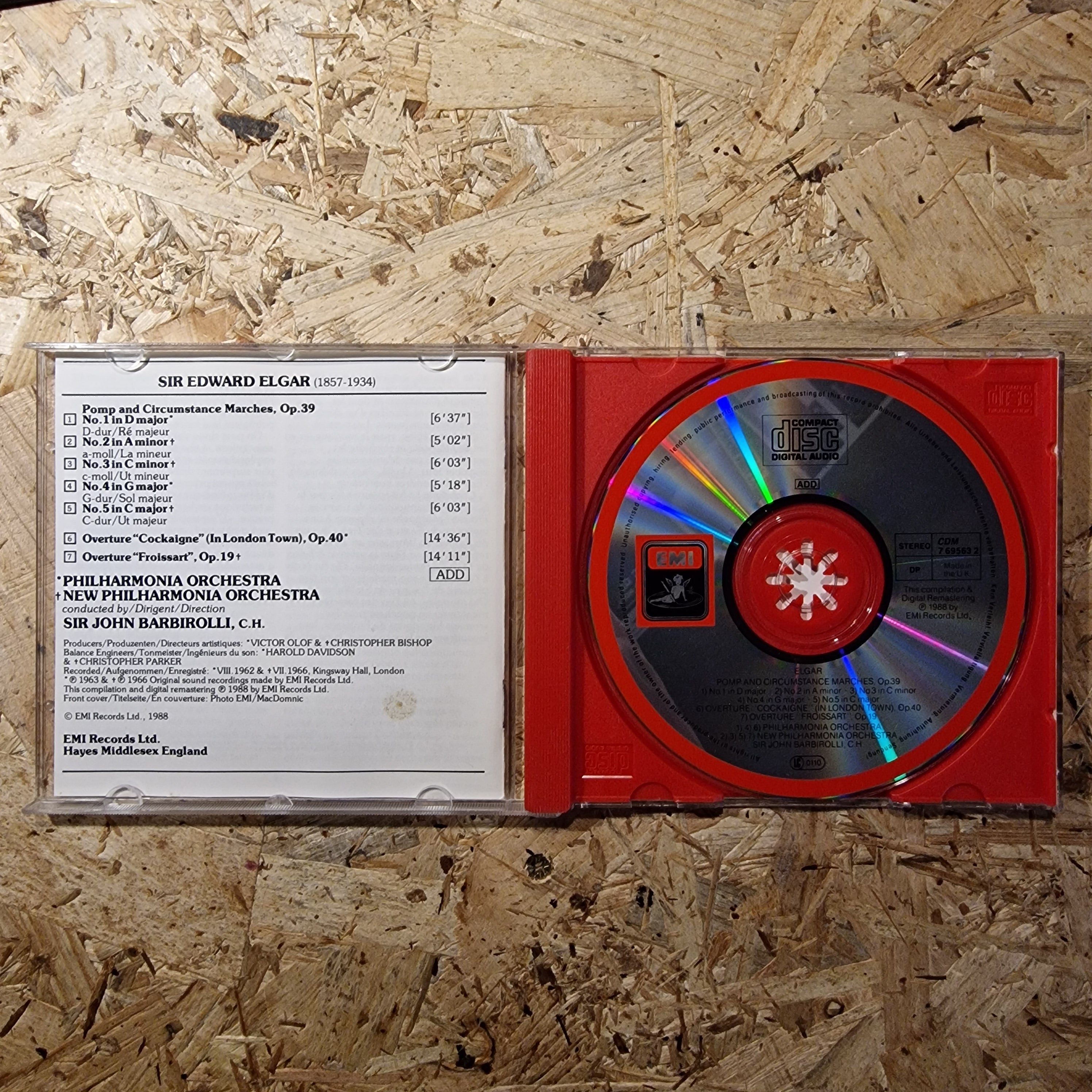 Elgar, Philharmonia Orchestra, New Philharmonia Orchestra, Sir John Barbirolli – Pomp And Circumstance Marches 1-5 / Overtures: Cockaigne, Froissart