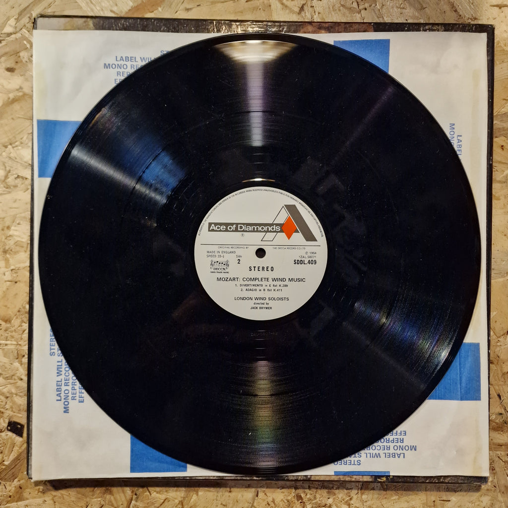Wolfgang Amadeus Mozart, Jack Brymer, London Wind Soloists – Complete Wind Music 1973 UK Press