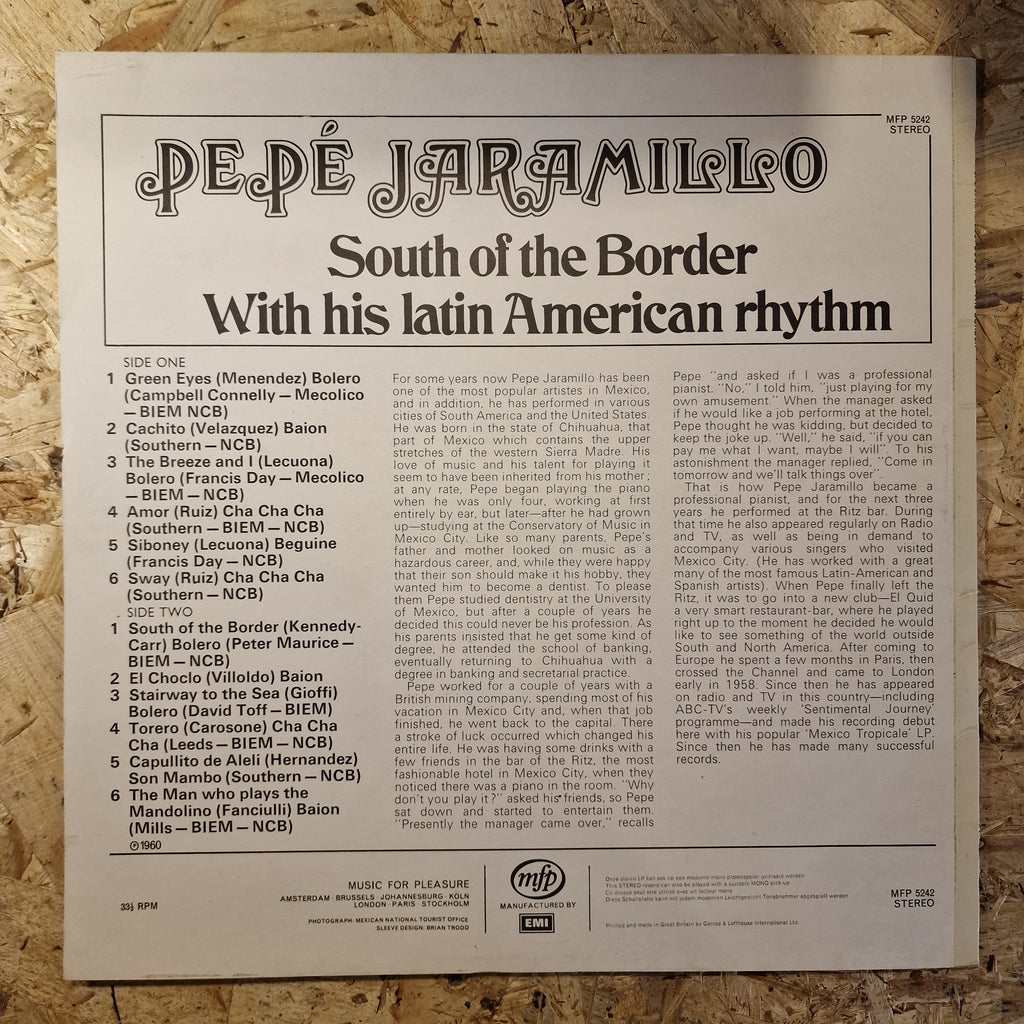 Pepé Jaramillo With His Latin American Rhythm – South Of The Border