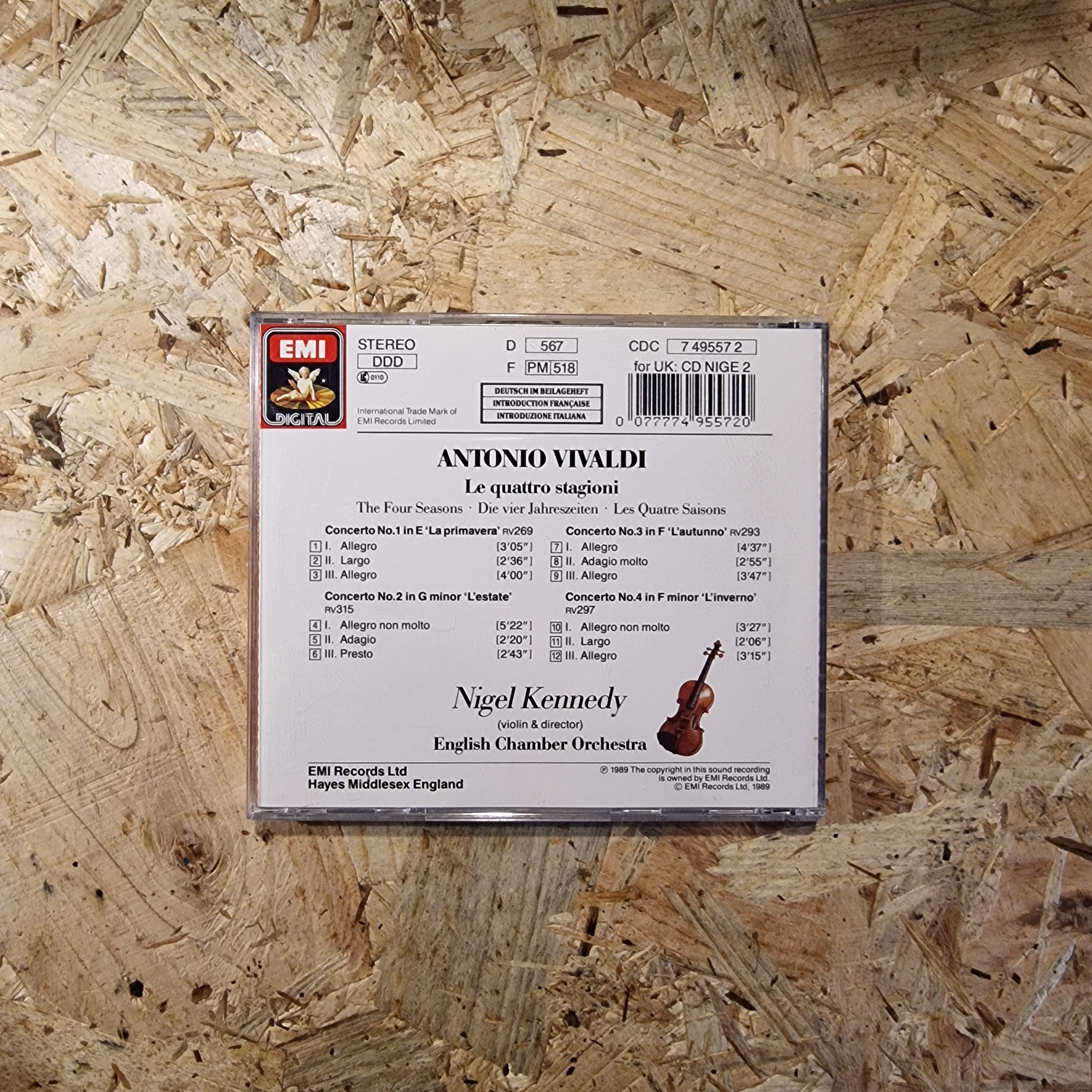 Vivaldi - Nigel Kennedy, English Chamber Orchestra – The Four Seasons = Le Quattro Stagioni = Die Vier Jahreszeiten = Les Quatre Saisons