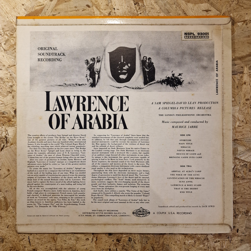 Maurice Jarre, The London Philharmonic Orchestra – Lawrence Of Arabia - Original Soundtrack Recording