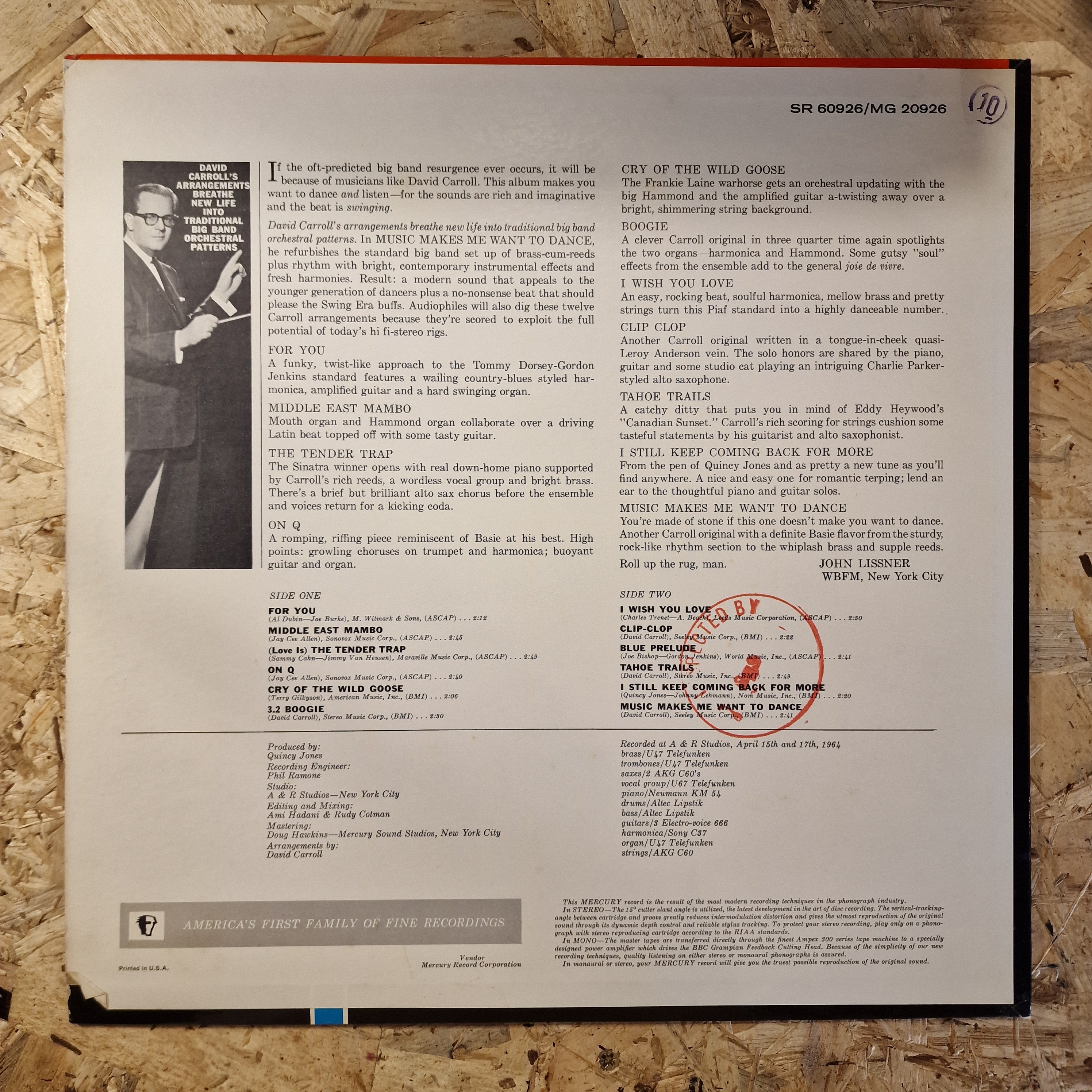 David Carroll And His Orchestra – Music Makes Me Want To Dance