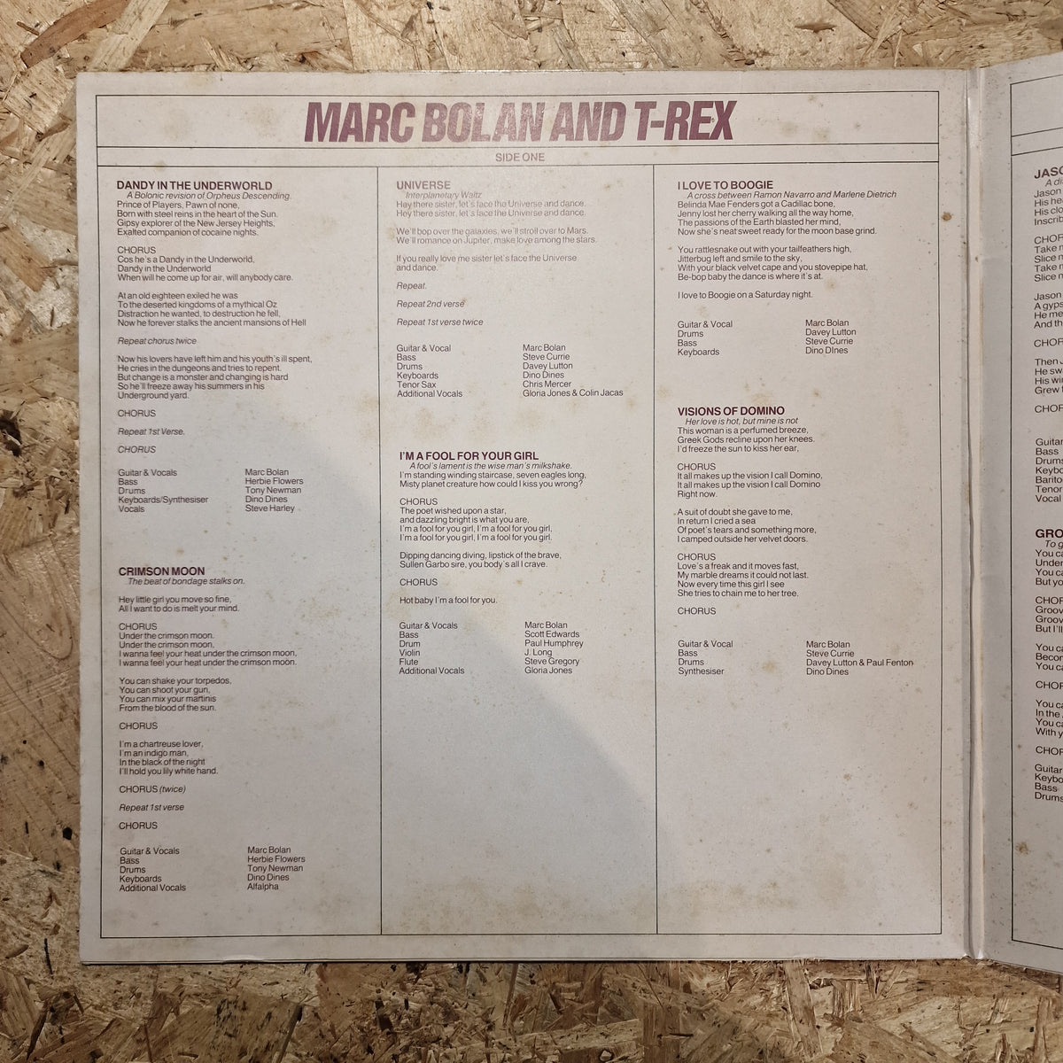 Marc Bolan and T-Rex – Dandy In The Underworld
