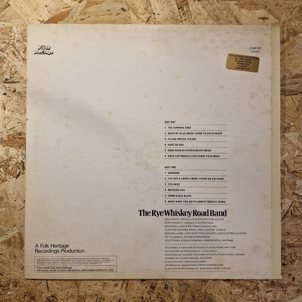 The Rye Whiskey Road Band – The Running Kind