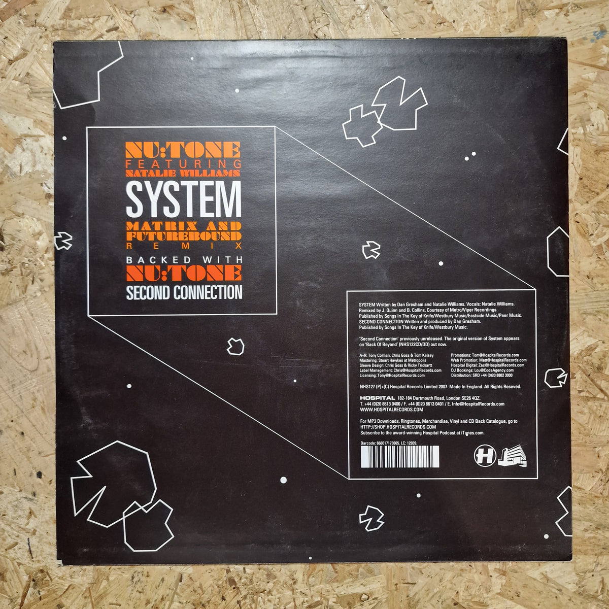 Nu Tone Featuring Natalie Williams – System (Matrix And Futurebound Remix) Backed With Second Connection