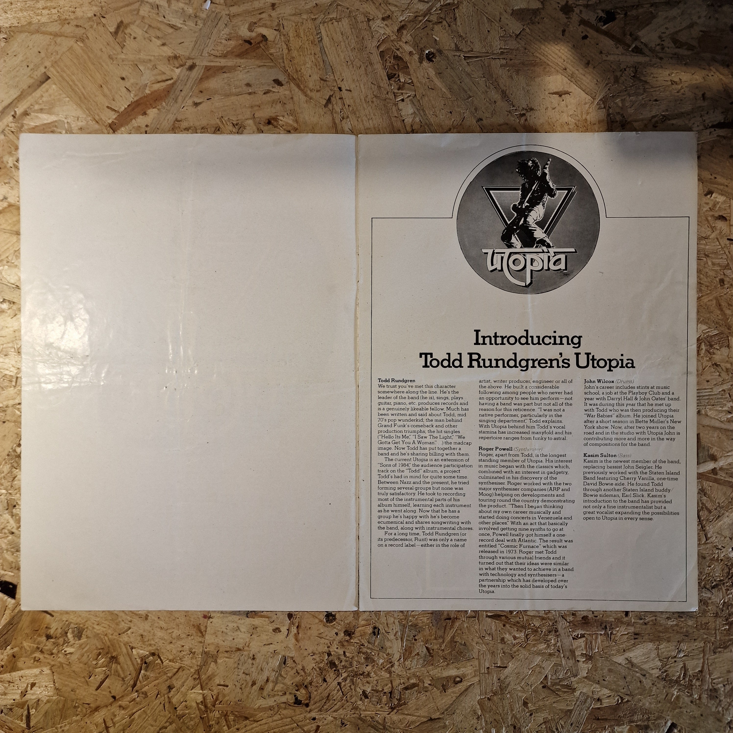Todd Rundren's - Utopia UK Tour Programme (1975)