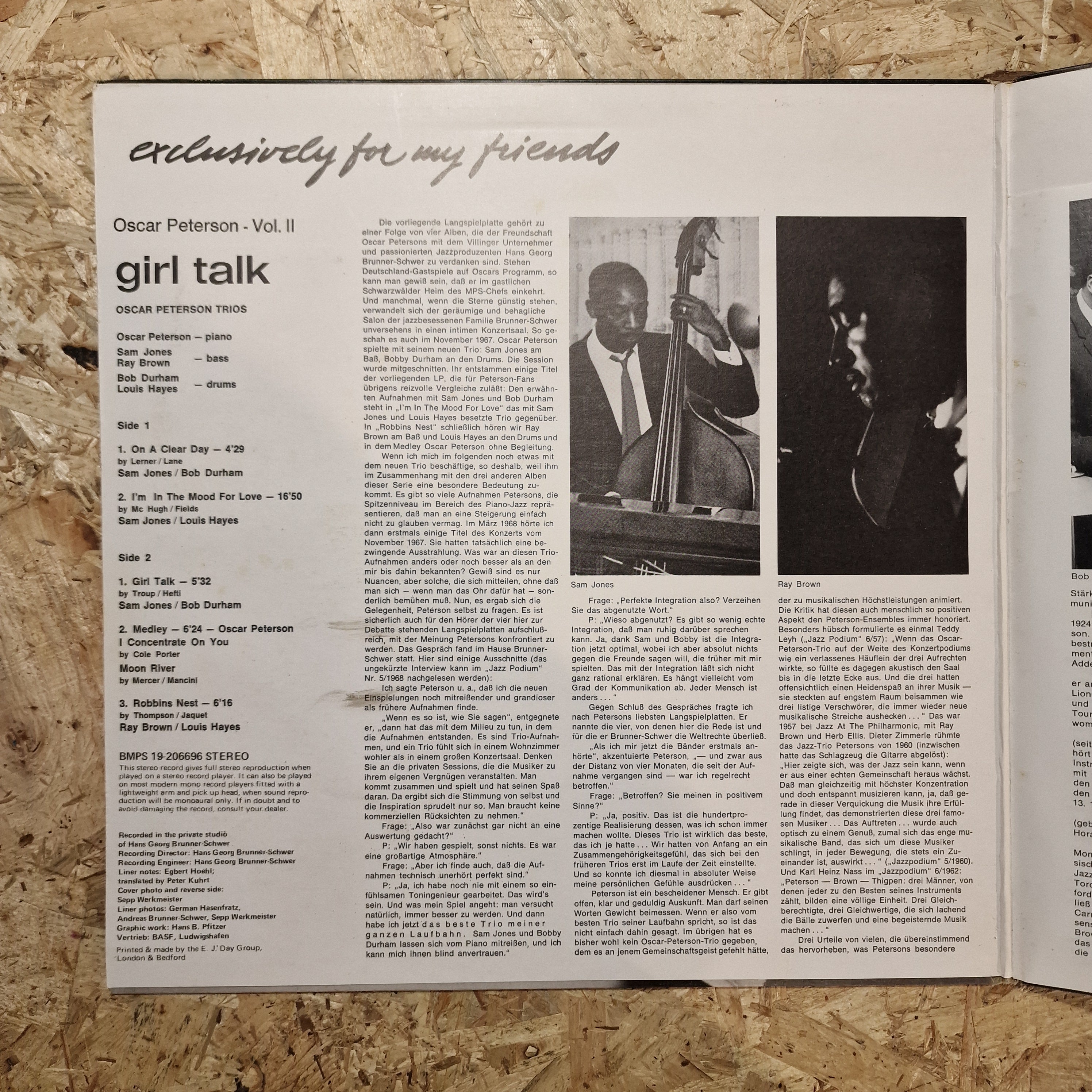 Oscar Peterson – Vol. II Girl Talk