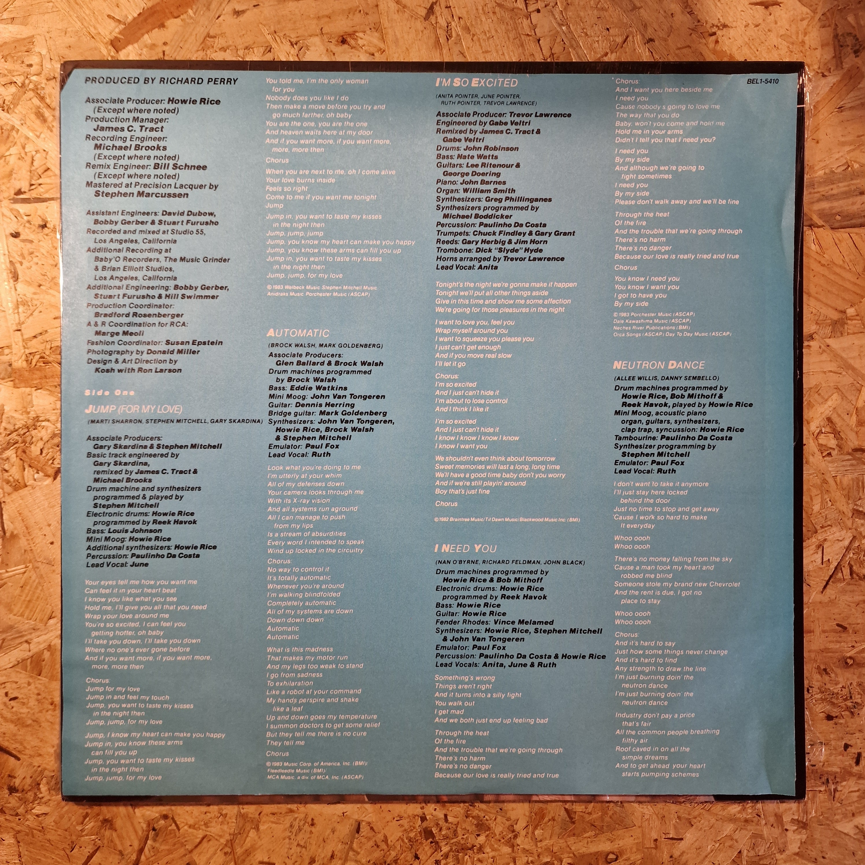 Pointer Sisters – Break Out 1983 US Press
