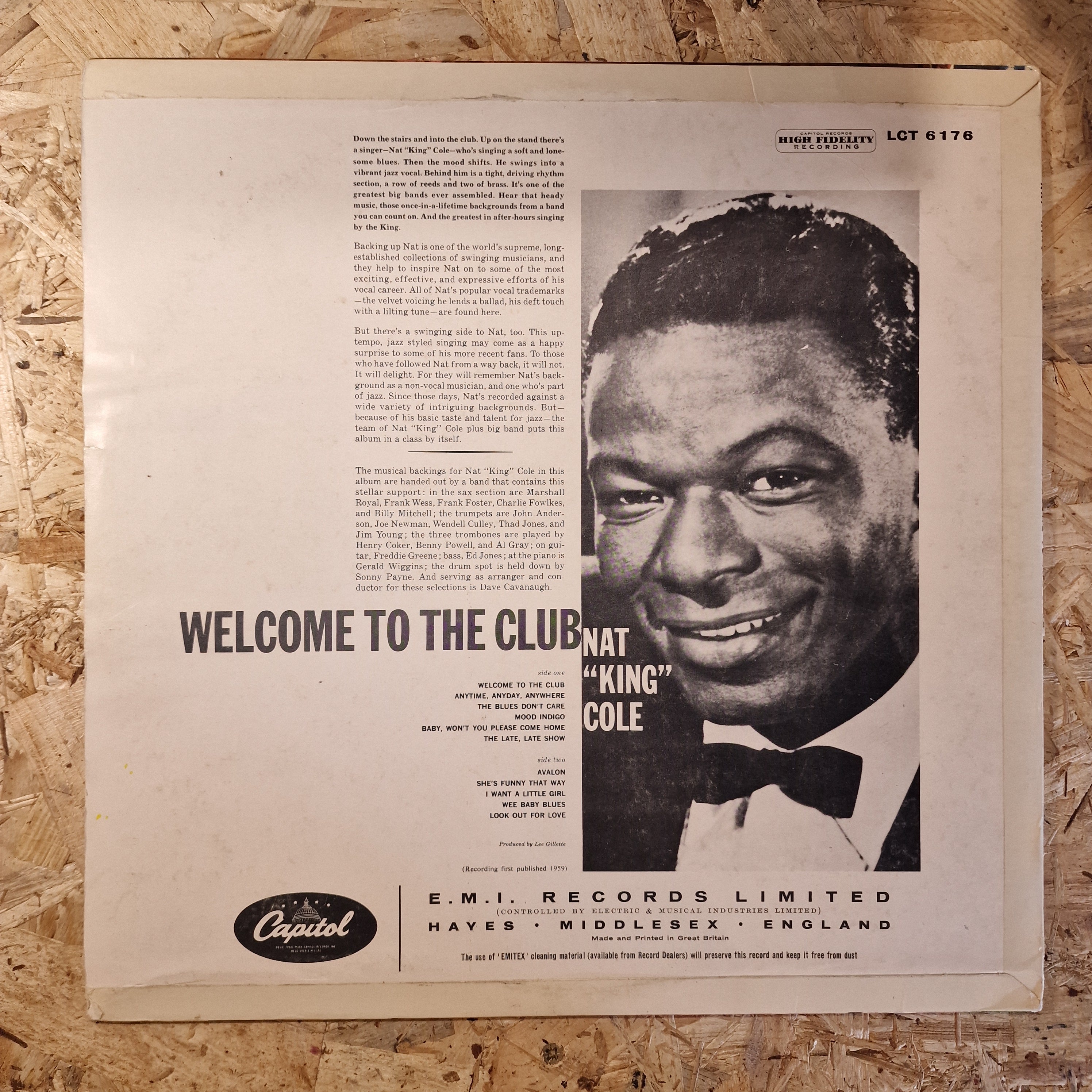 Nat "King" Cole ‎– Welcome To The Club