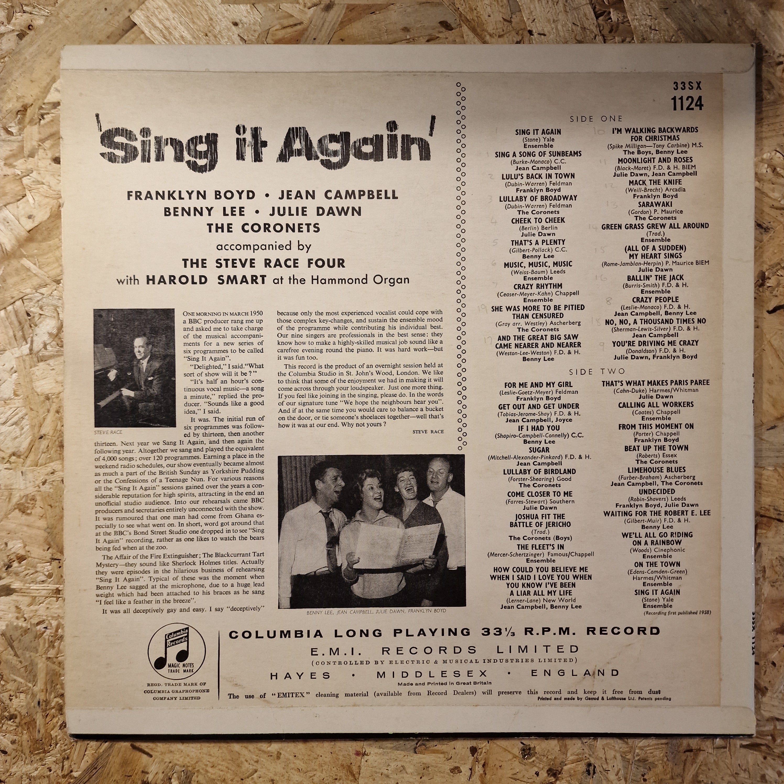 Franklyn Boyd, Jean Campbell, Benny Lee, Julie Dawn, The Coronets, The Steve Race Four, Harold Smart – Sing It Again!