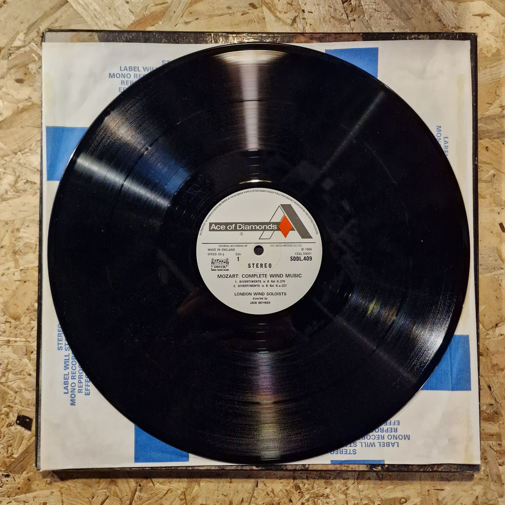 Wolfgang Amadeus Mozart, Jack Brymer, London Wind Soloists – Complete Wind Music 1973 UK Press