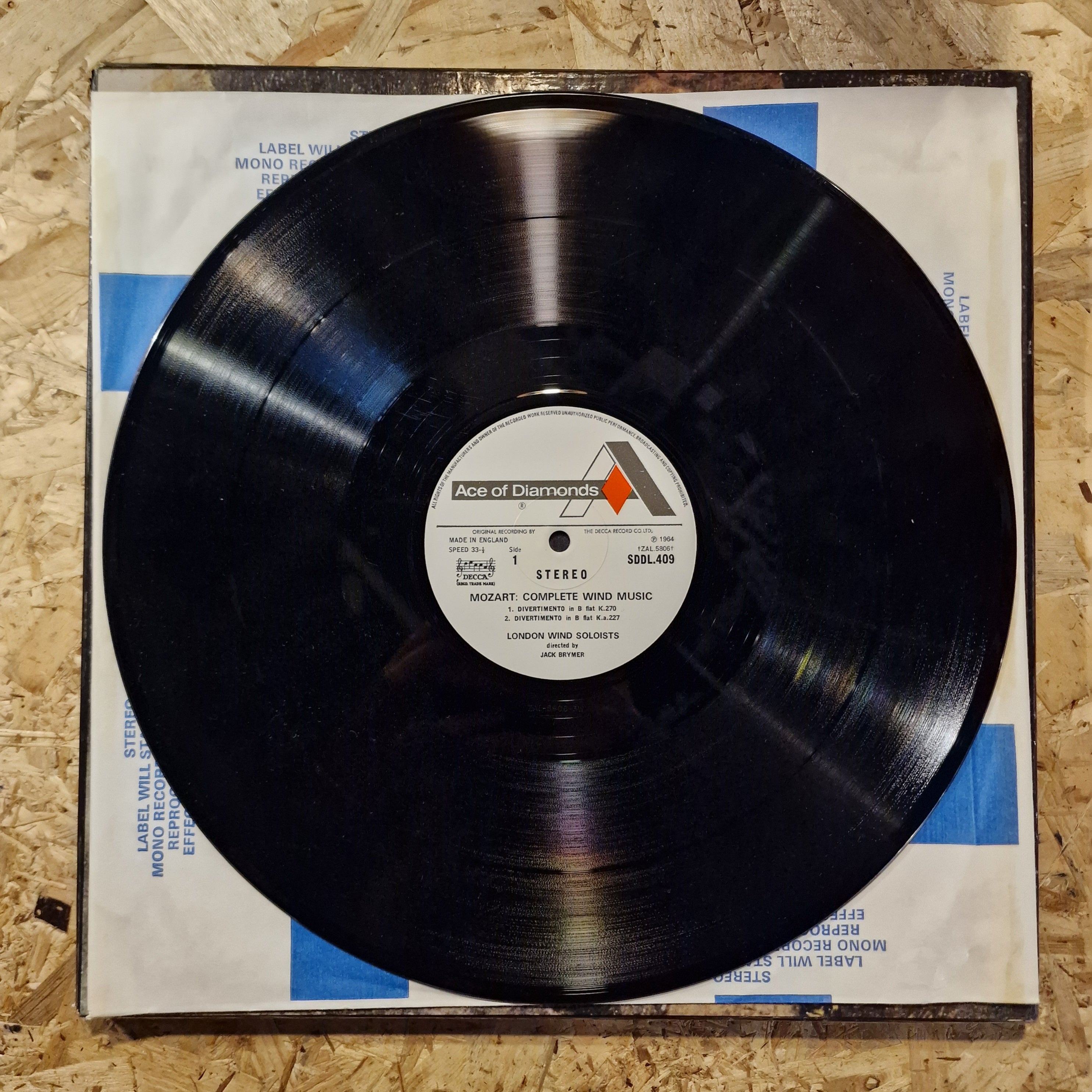 Wolfgang Amadeus Mozart, Jack Brymer, London Wind Soloists – Complete Wind Music 1973 UK Press