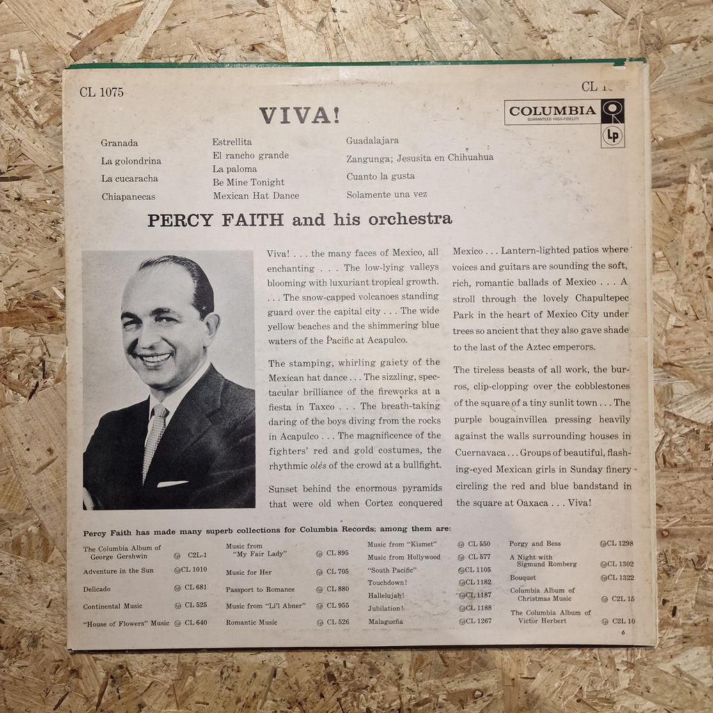 Percy Faith And His Orchestra – Viva! The Music Of Mexico