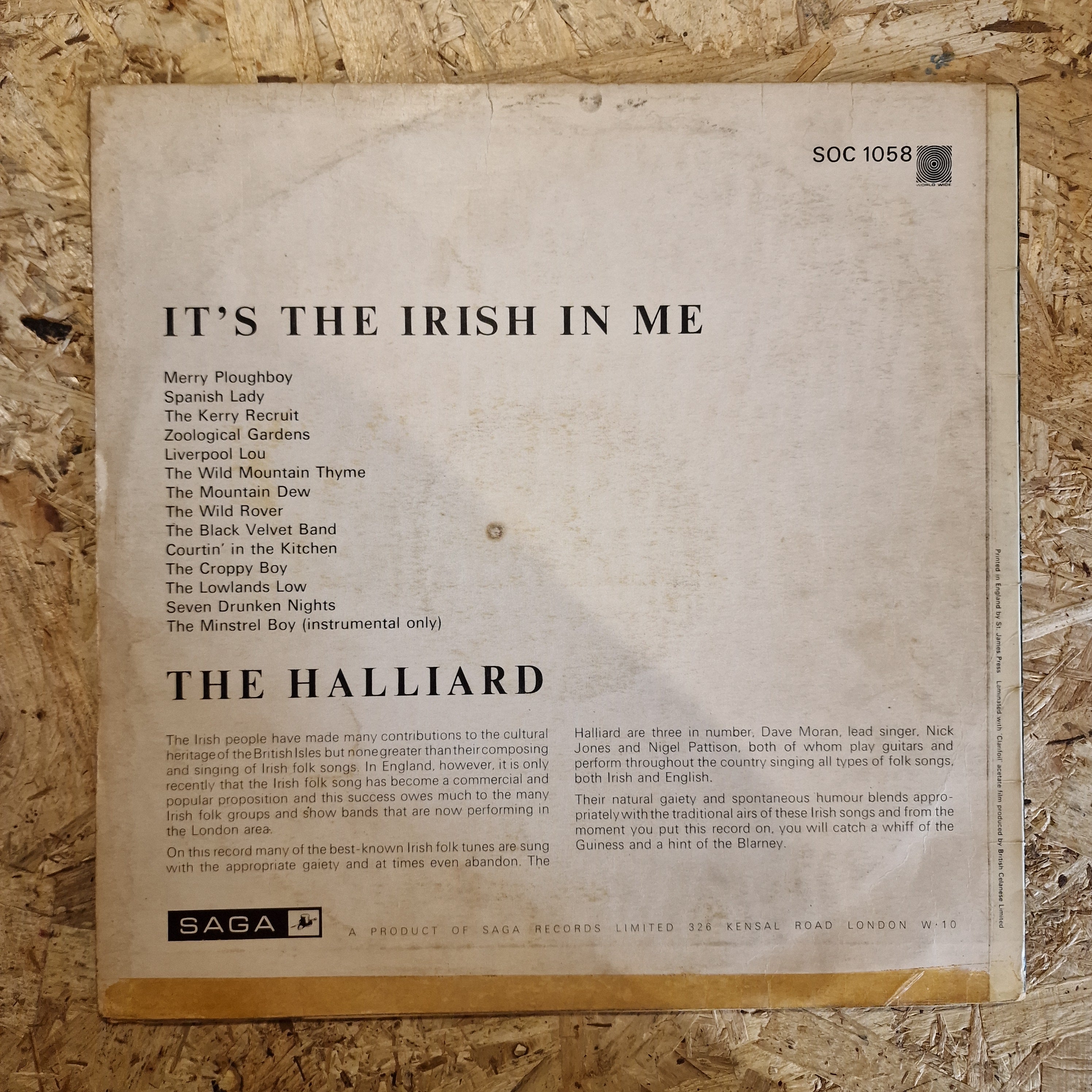 The Halliard – It's The Irish In Me