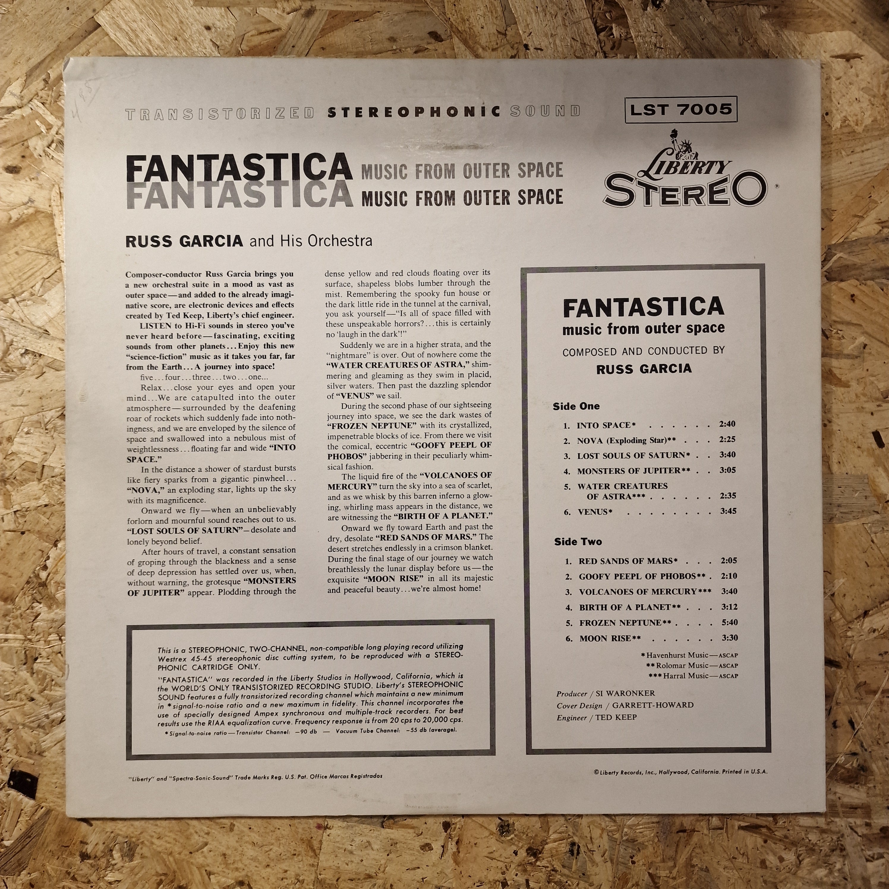 Russell Garcia And His Orchestra ‎– Fantastica - Music From Outer Space