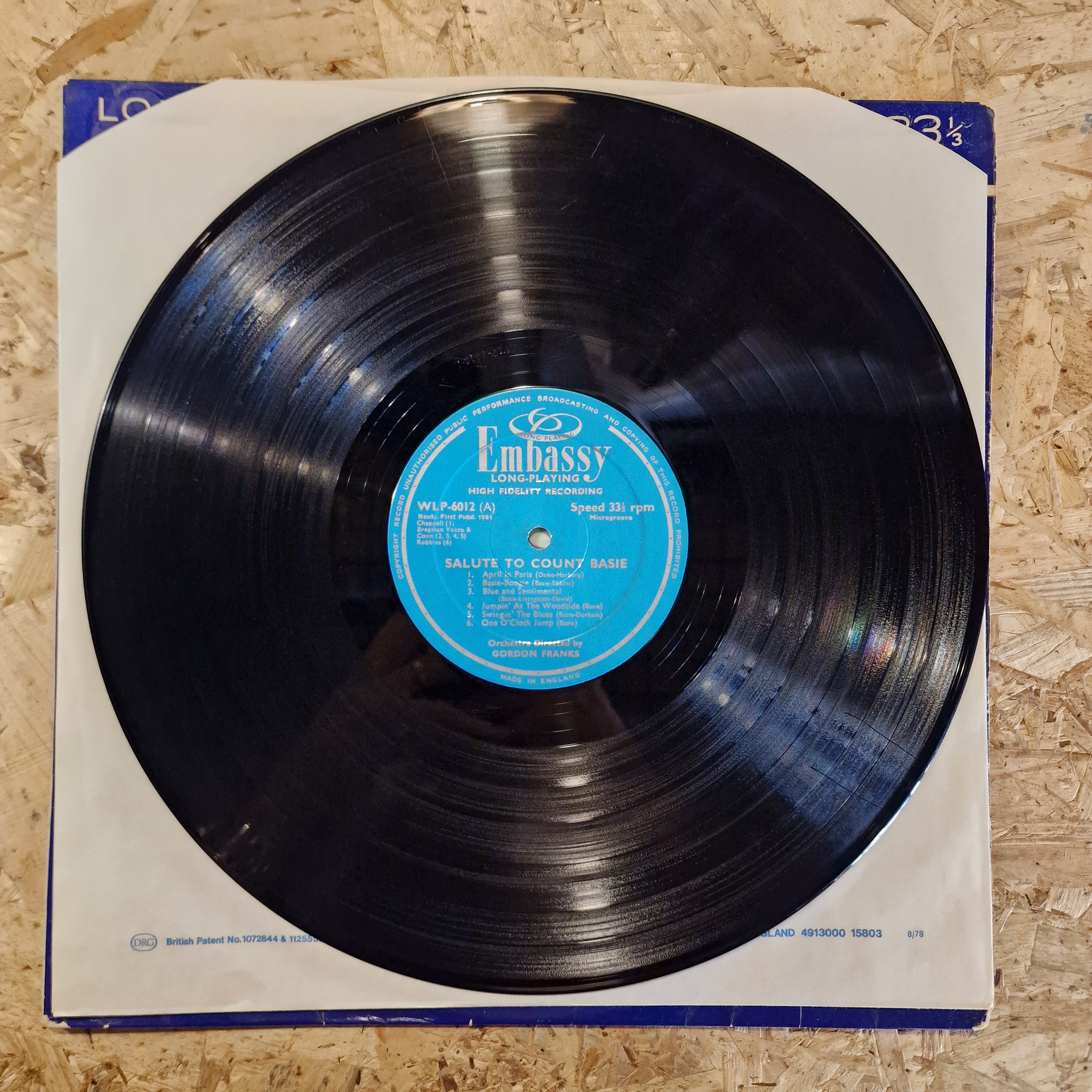 Gordon Franks And His Orchestra – Salute To Count Basie - Tommy Dorsey
