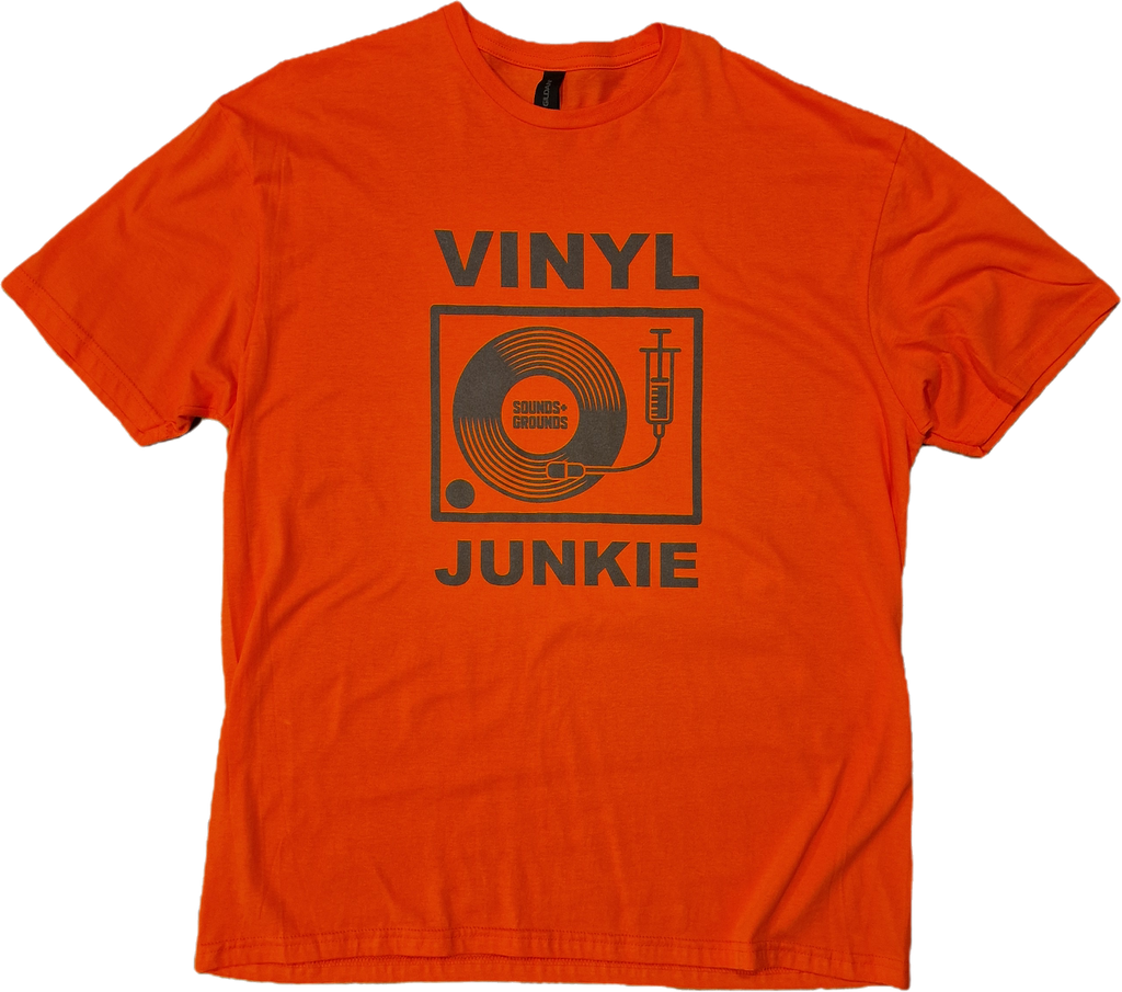 Vinyl Junkie Tee (Orange)