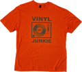Vinyl Junkie Tee (Orange)