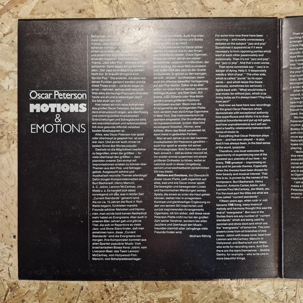 Oscar Peterson – Motions & Emotions