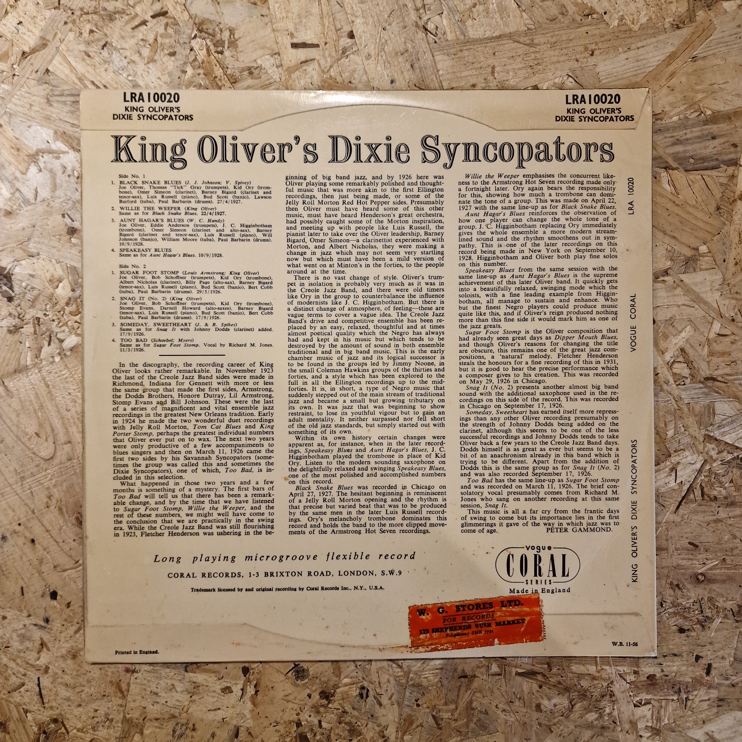 King Oliver And His Dixie Syncopators ‎– King Oliver And His Dixie Syncopators