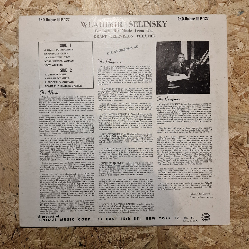 Wladimir Selinsky – Music From The Kraft Television Theatre