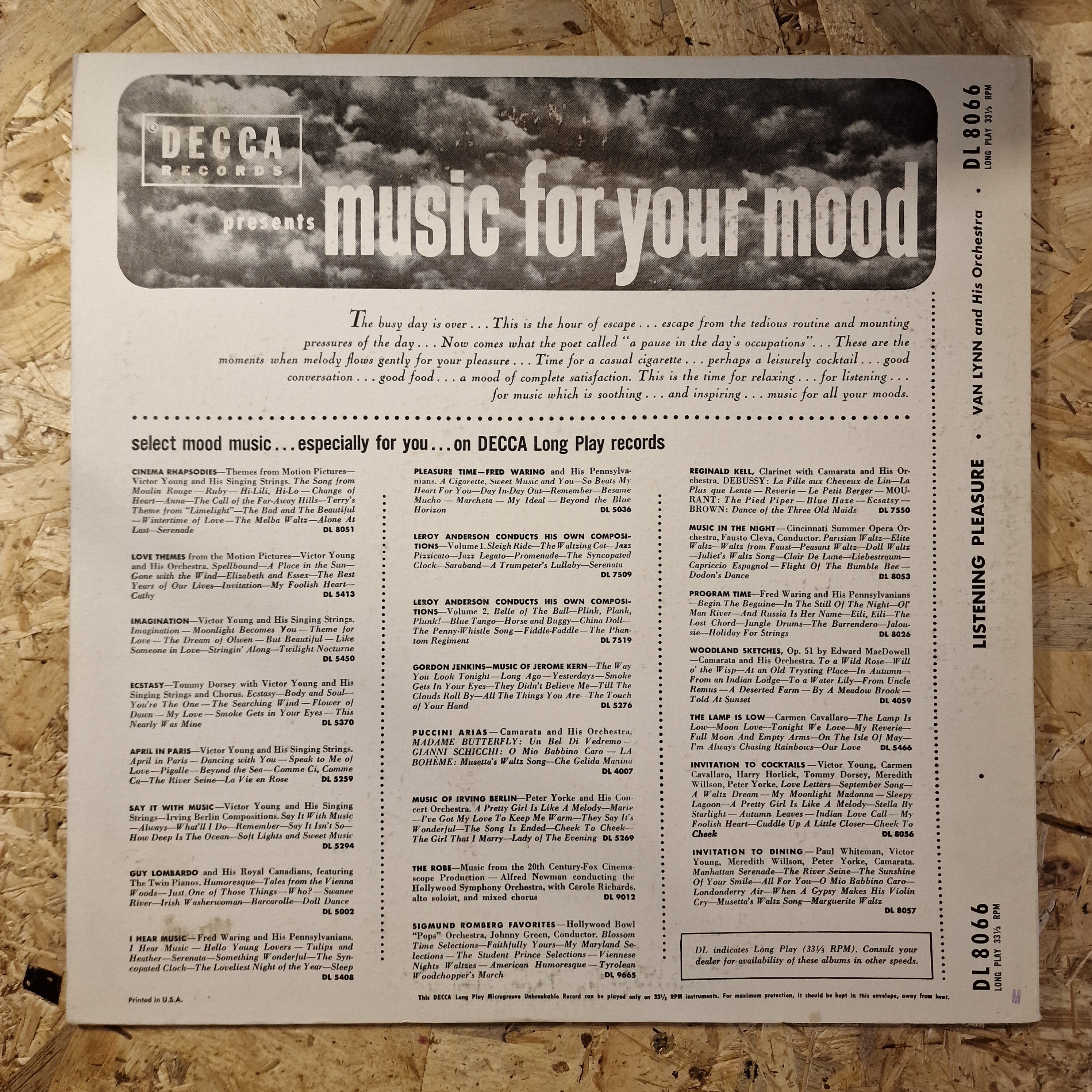 Van Lynn And His Orchestra – Listening Pleasure