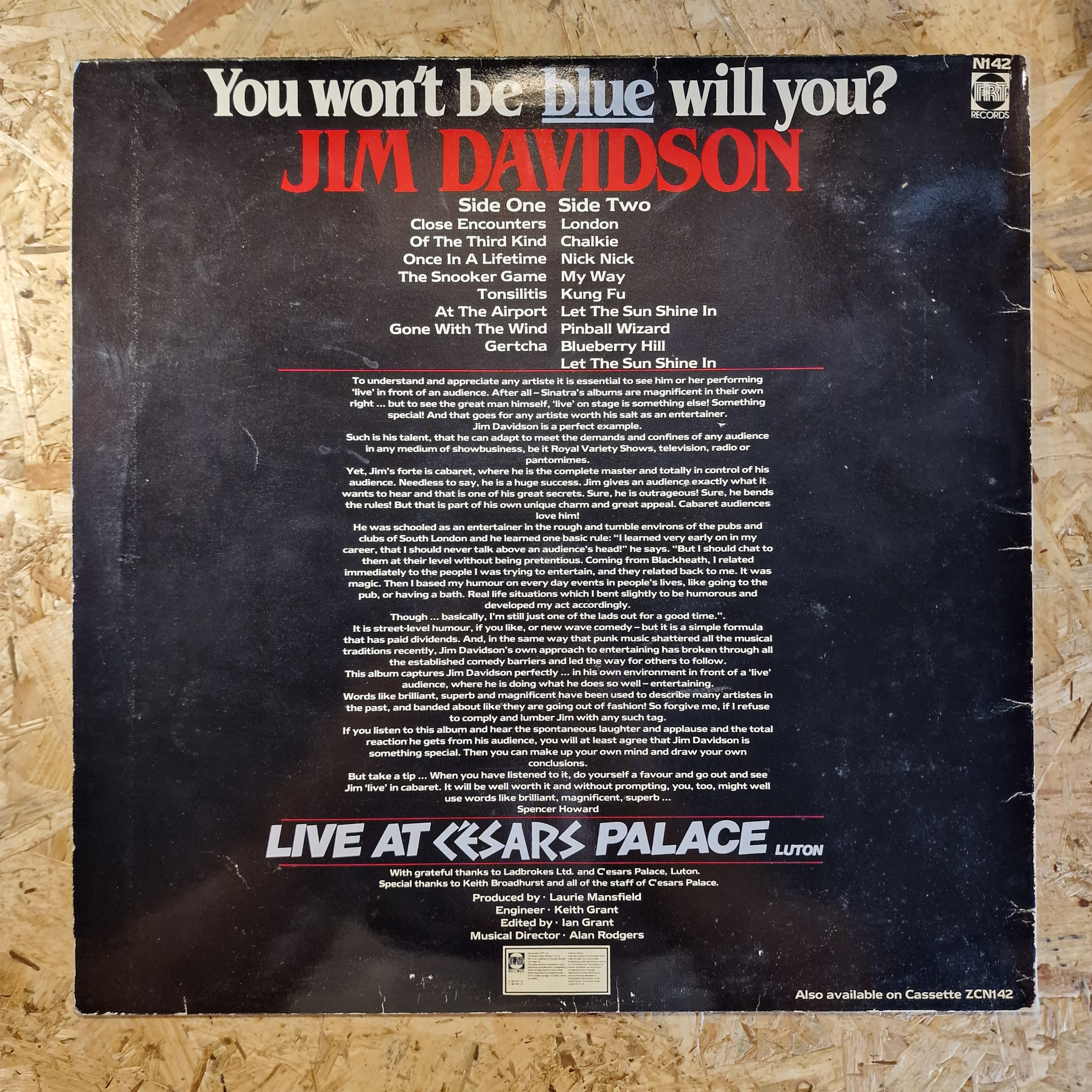 Jim Davidson – You Won't Be Blue Will You?