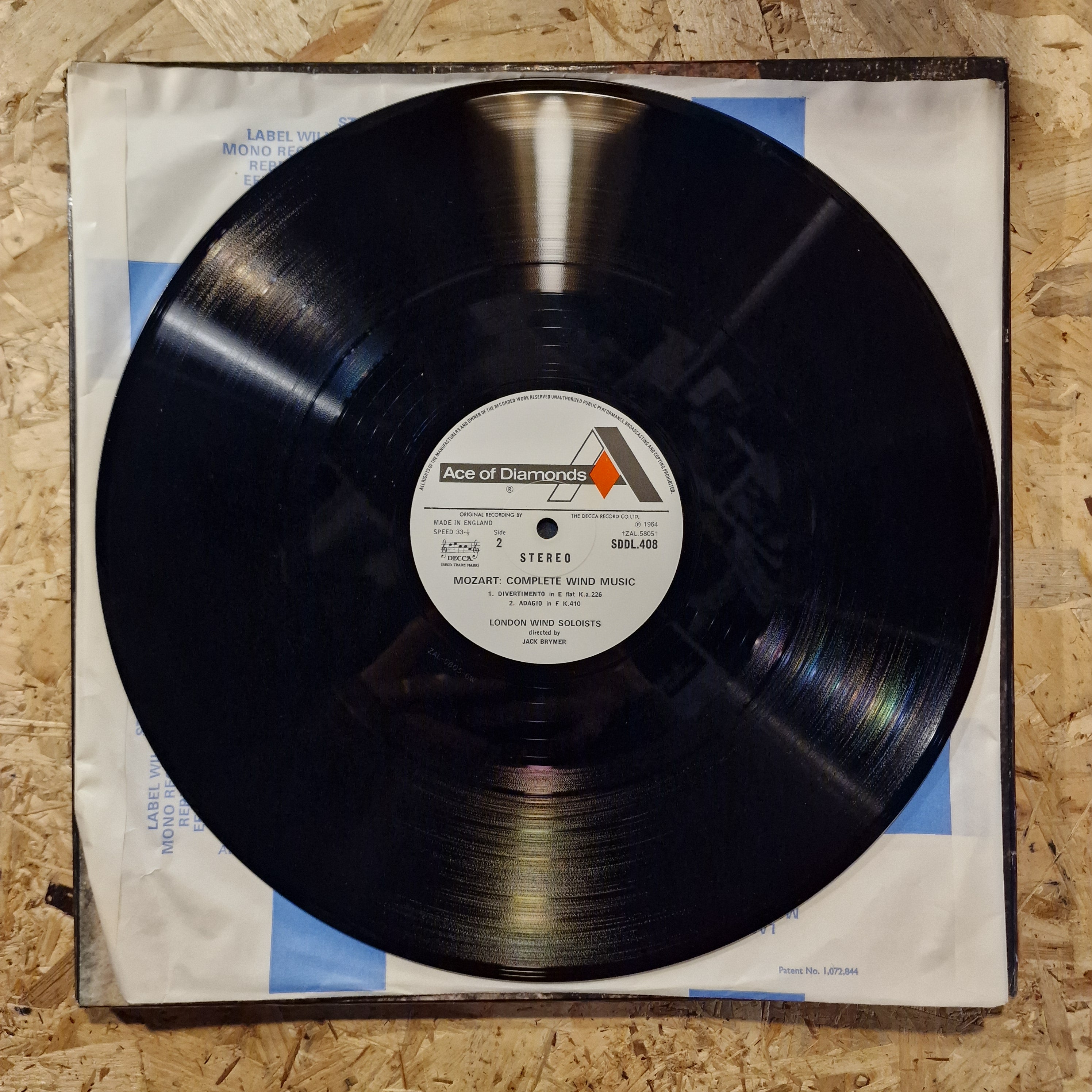 Wolfgang Amadeus Mozart, Jack Brymer, London Wind Soloists – Complete Wind Music 1973 UK Press