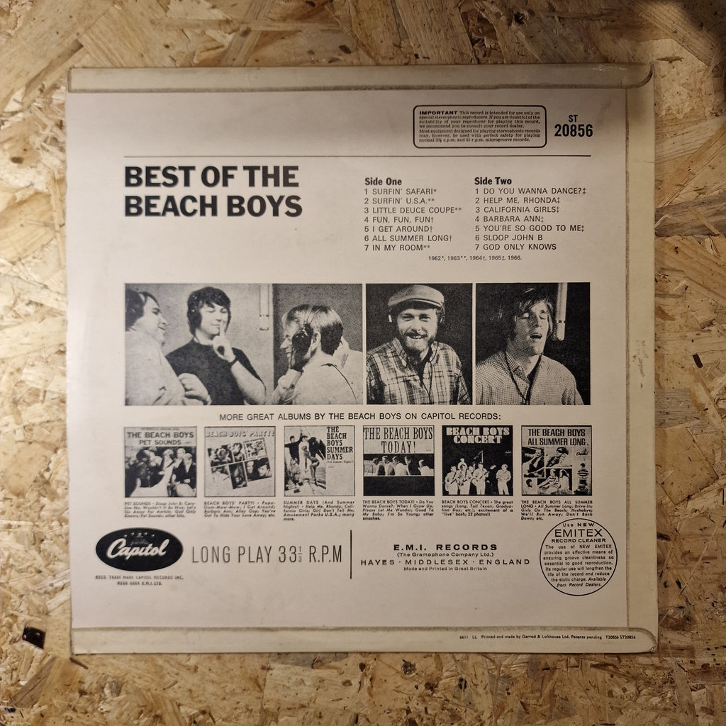 The Beach Boys ‎– Best Of The Beach Boys 1966 UK Press