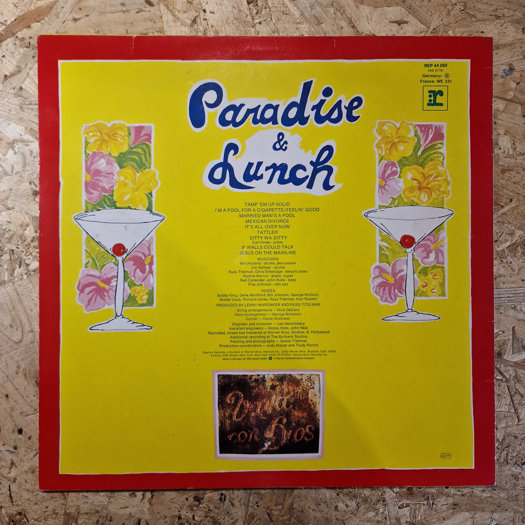 Ry Cooder – Paradise And Lunch