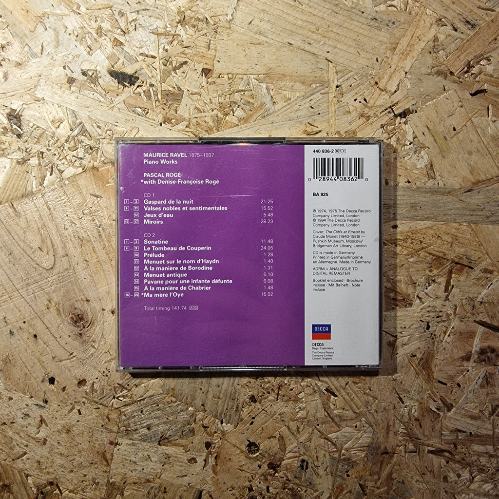 Ravel / Pascal Rogé – Piano Works = Klavierwerke