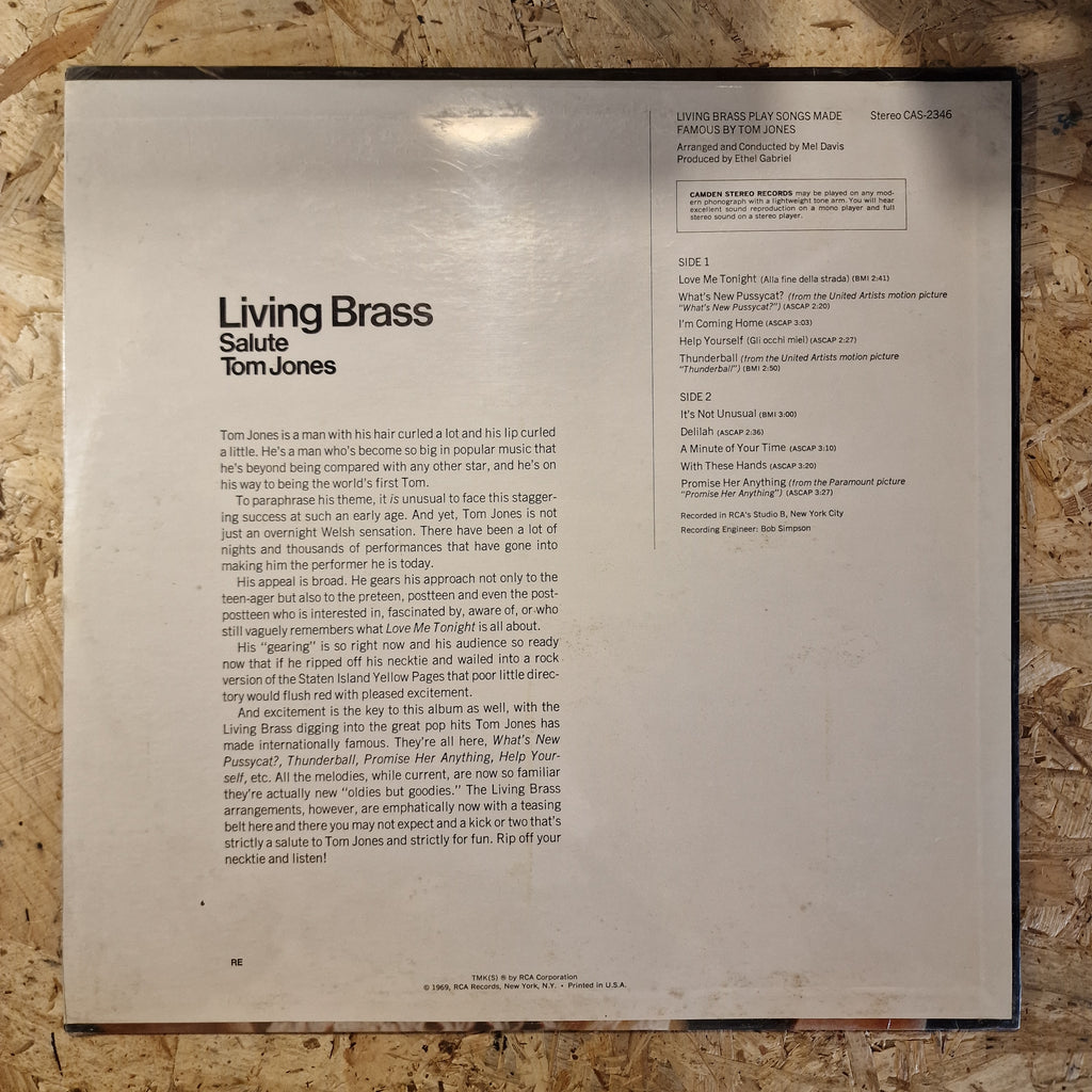 Living Brass – Play Songs Made Famous By Tom Jones