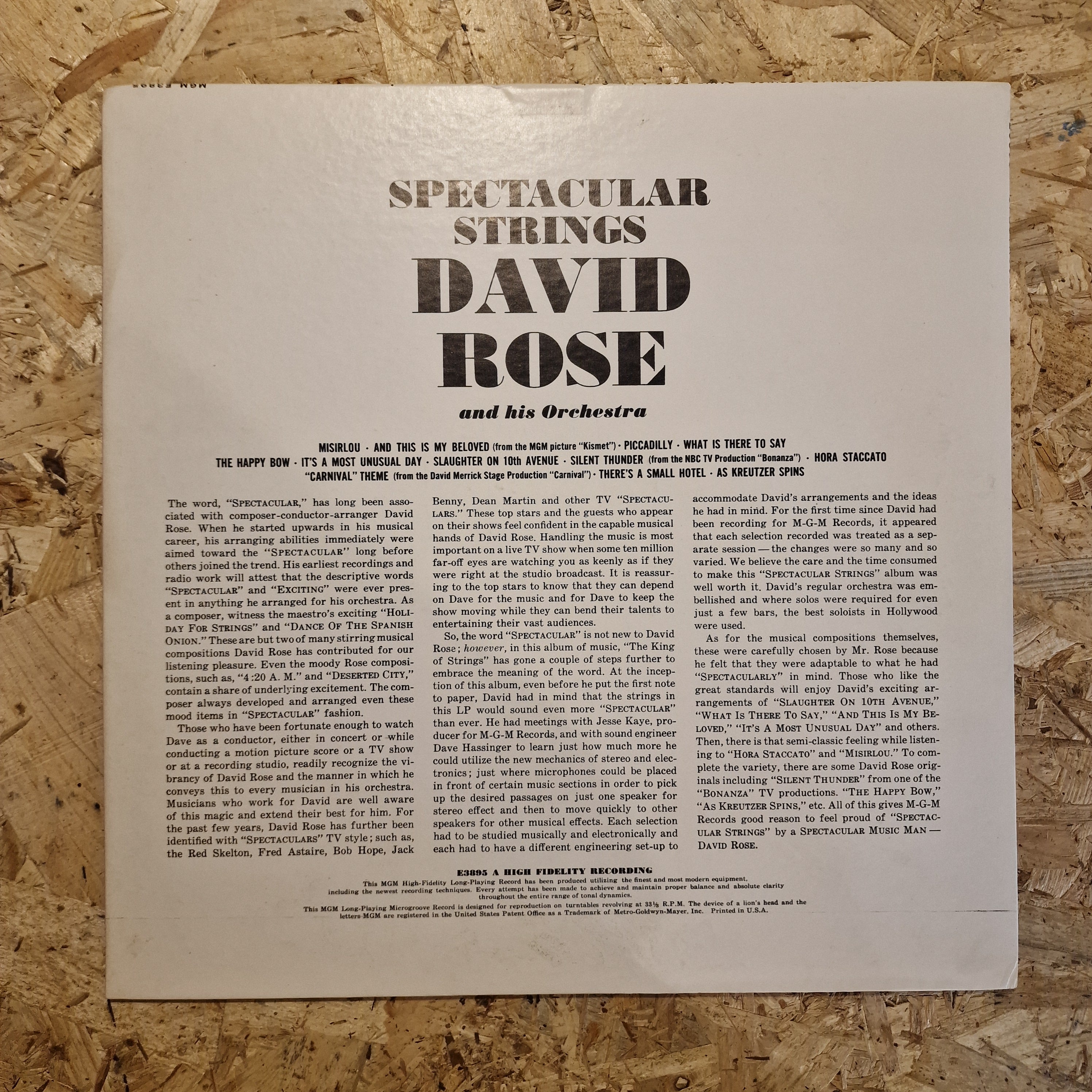 David Rose And His Orchestra – Spectacular Strings