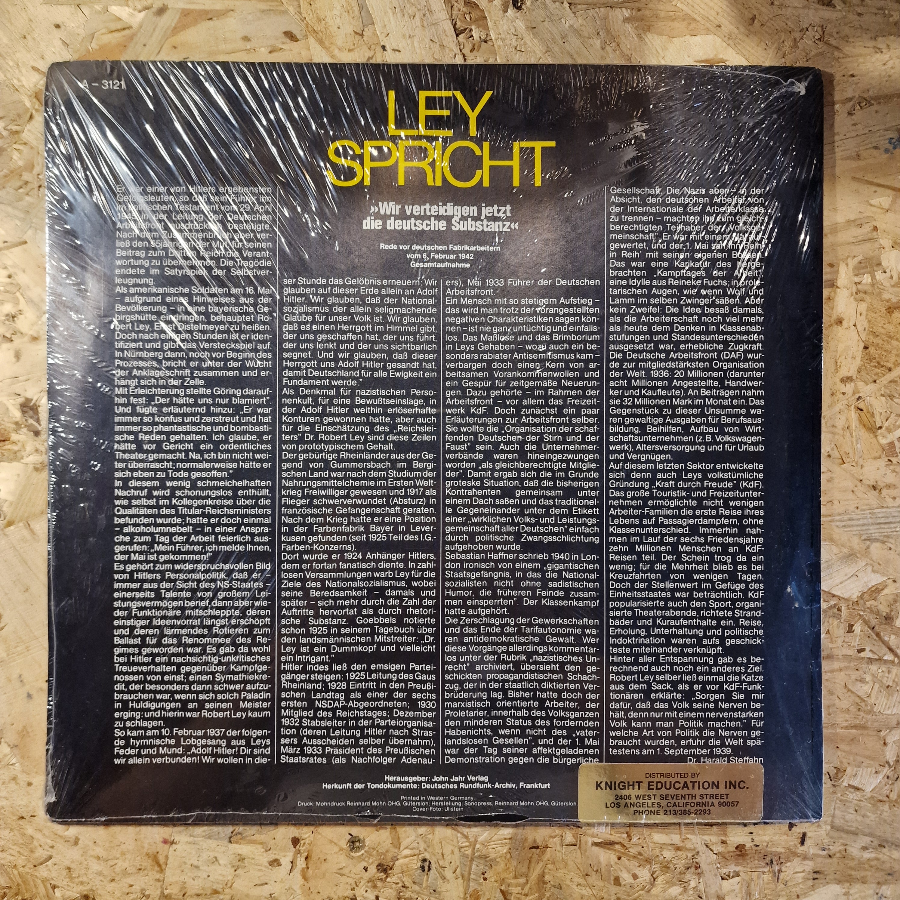 Robert Ley – Ley Spricht "Wir Verteidigen Jetzt Die Deutsche Substanz" - Rede vor deutschen Fabrikarbeitern am 6. Februar 1942