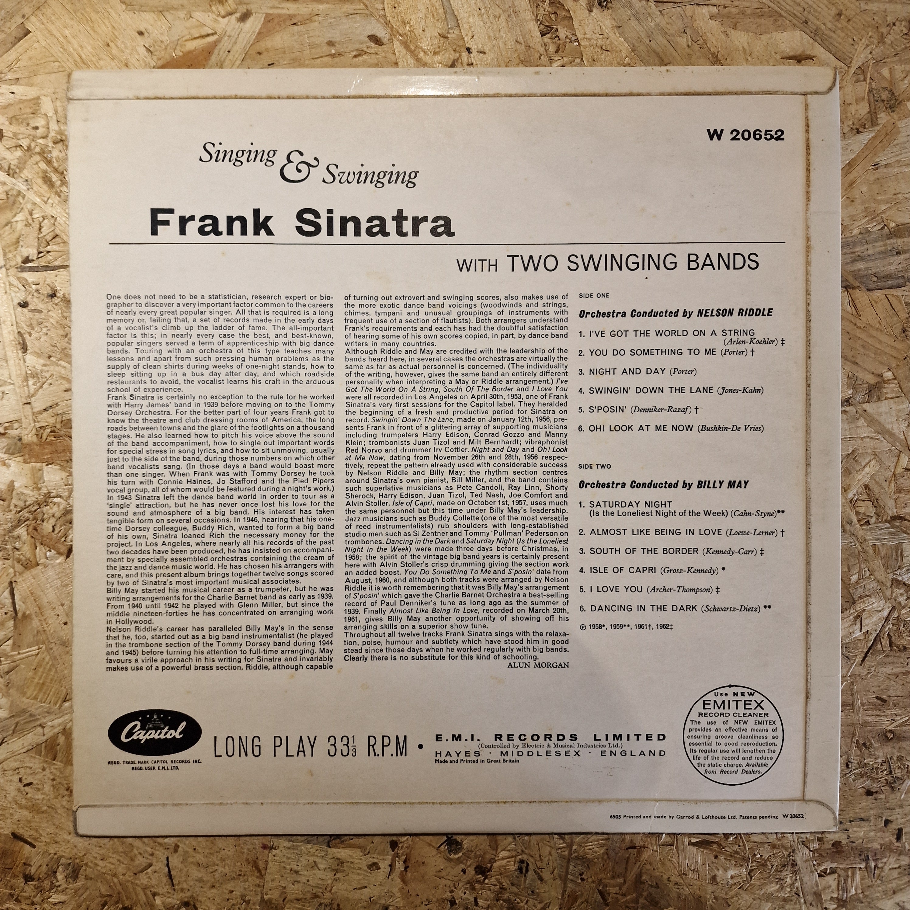 Frank Sinatra With Two Swinging Bands Billy May & Nelson Riddle – Singing And Swinging