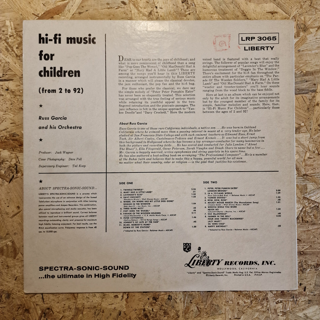 Russ Garcia And His Orchestra - Hi-Fi Music For Children From 2 To 92