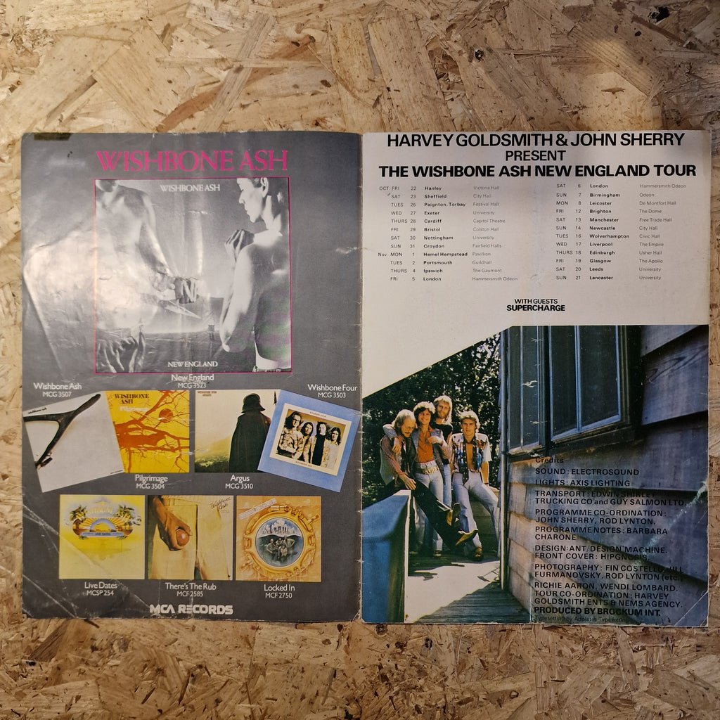 Wishbone Ash - Signed New England Tour Official Programme (1976)