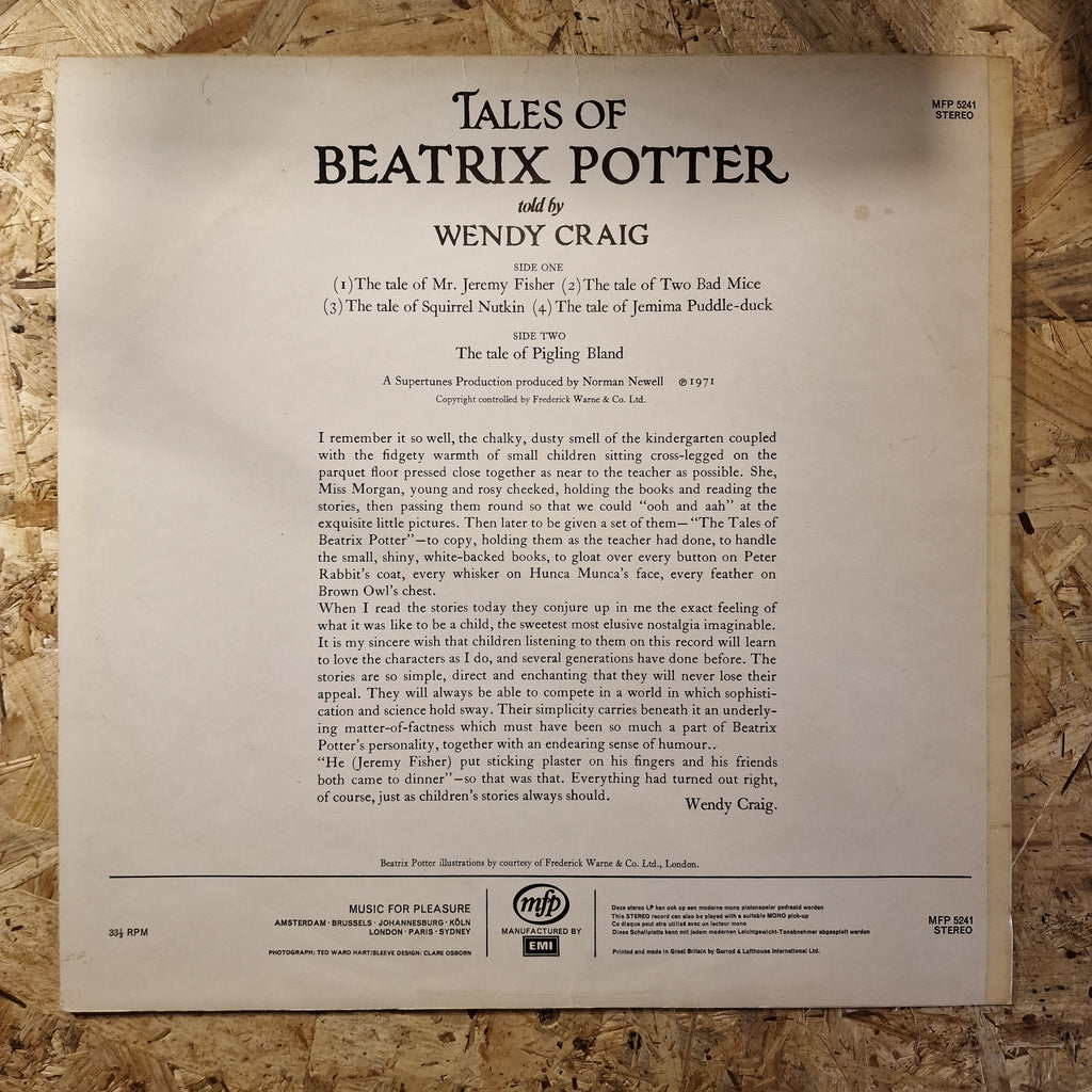 Wendy Craig – Tales Of Beatrix Potter